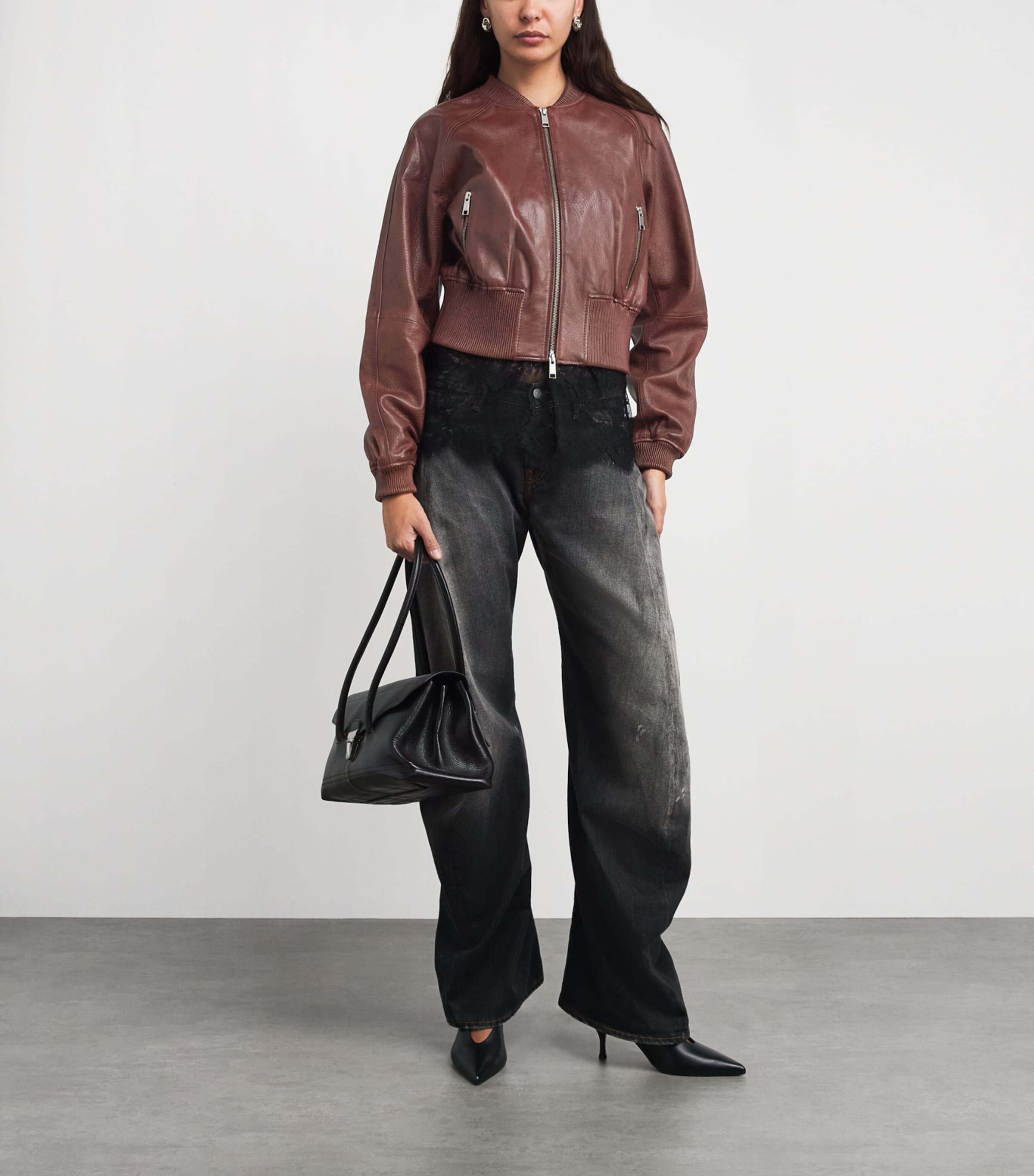 Dario Leather Jacket BROWN Image 2