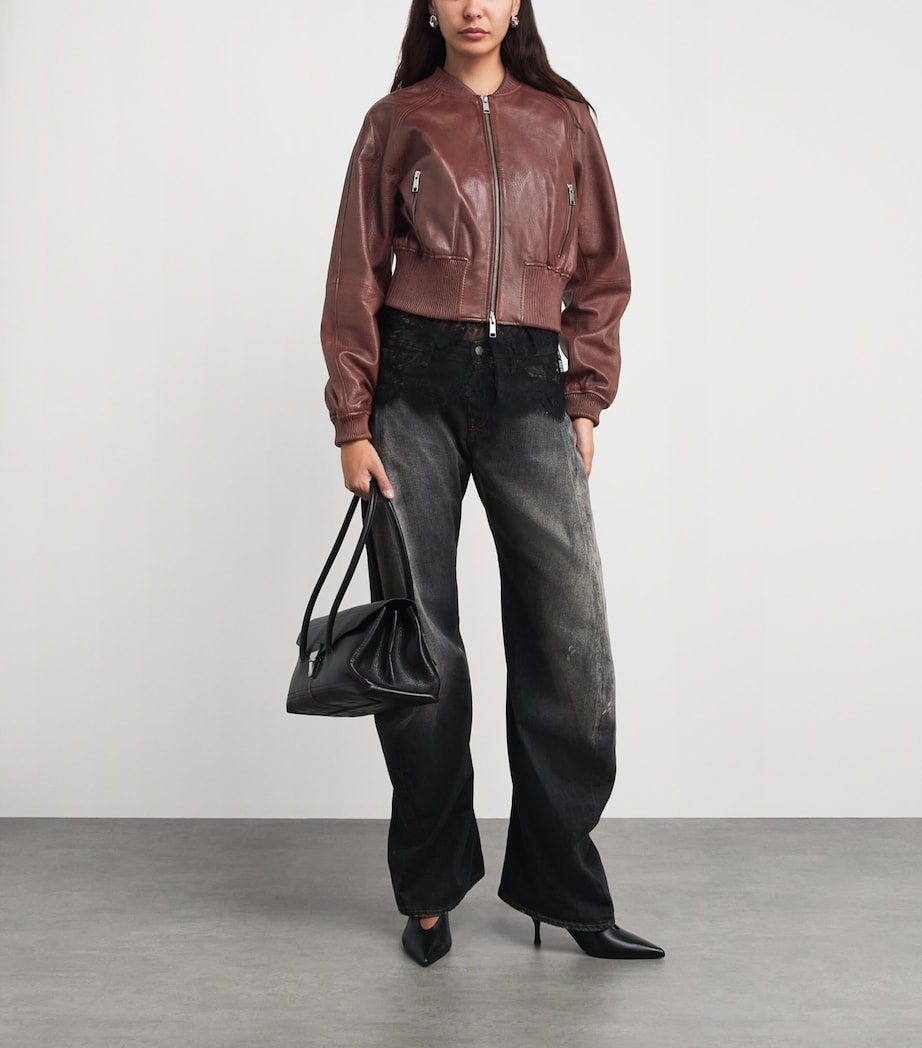 Dario Leather Jacket BROWN Image 2