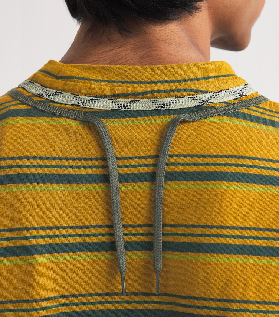 Craig Green Mens Stripe Lace Long-Sleeve T-Shirt Yellow Stripe Image 3