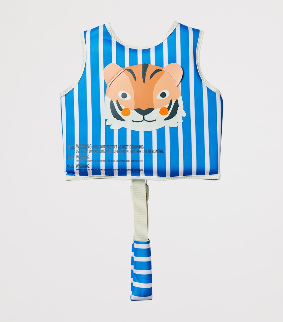 Sunnylife Kids Tino the Tiger Swim Vest (12-24 Months) Blue Image 7