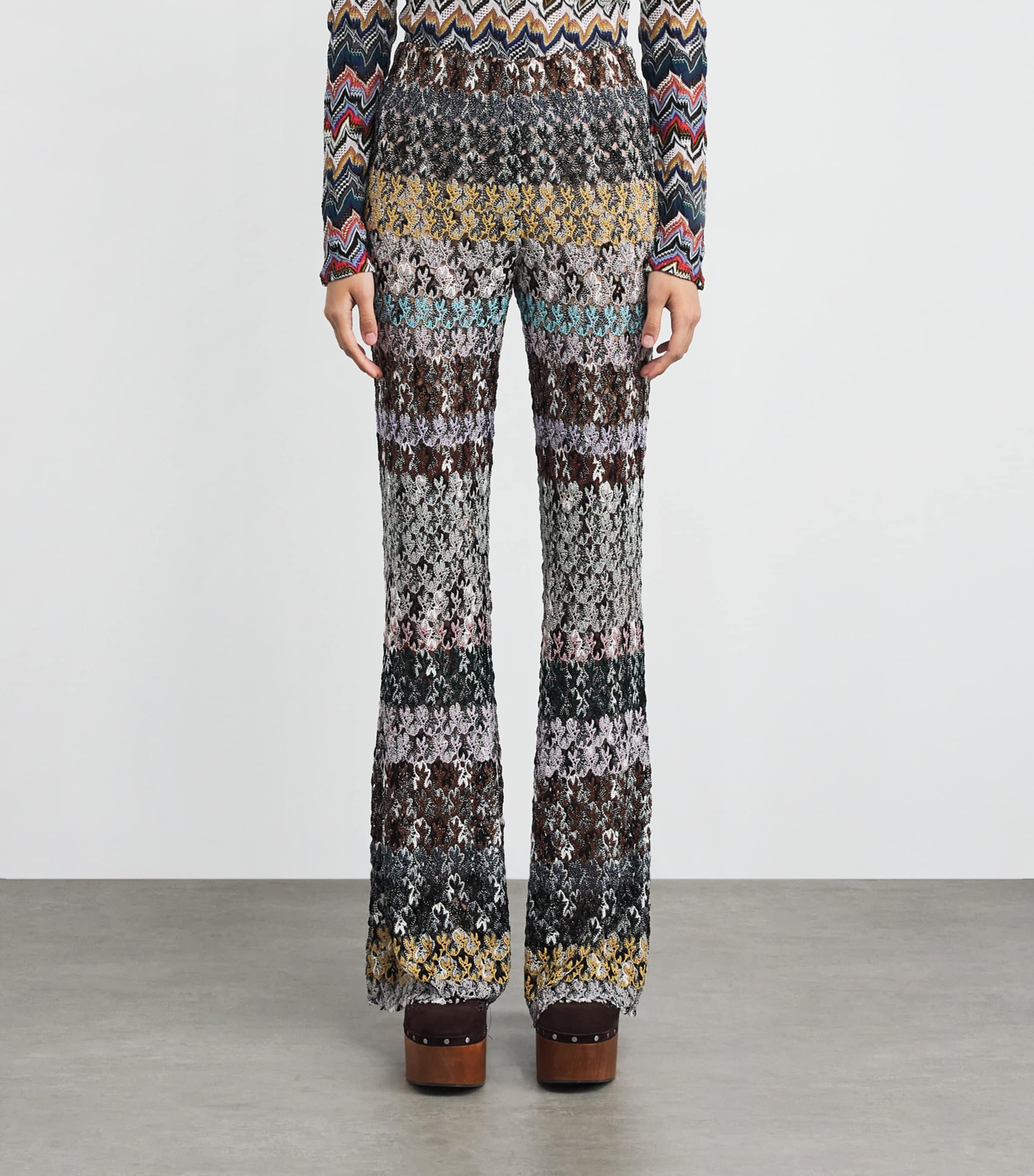 Stripe Flared Trousers SM9QX MULTICOLOR Image 3