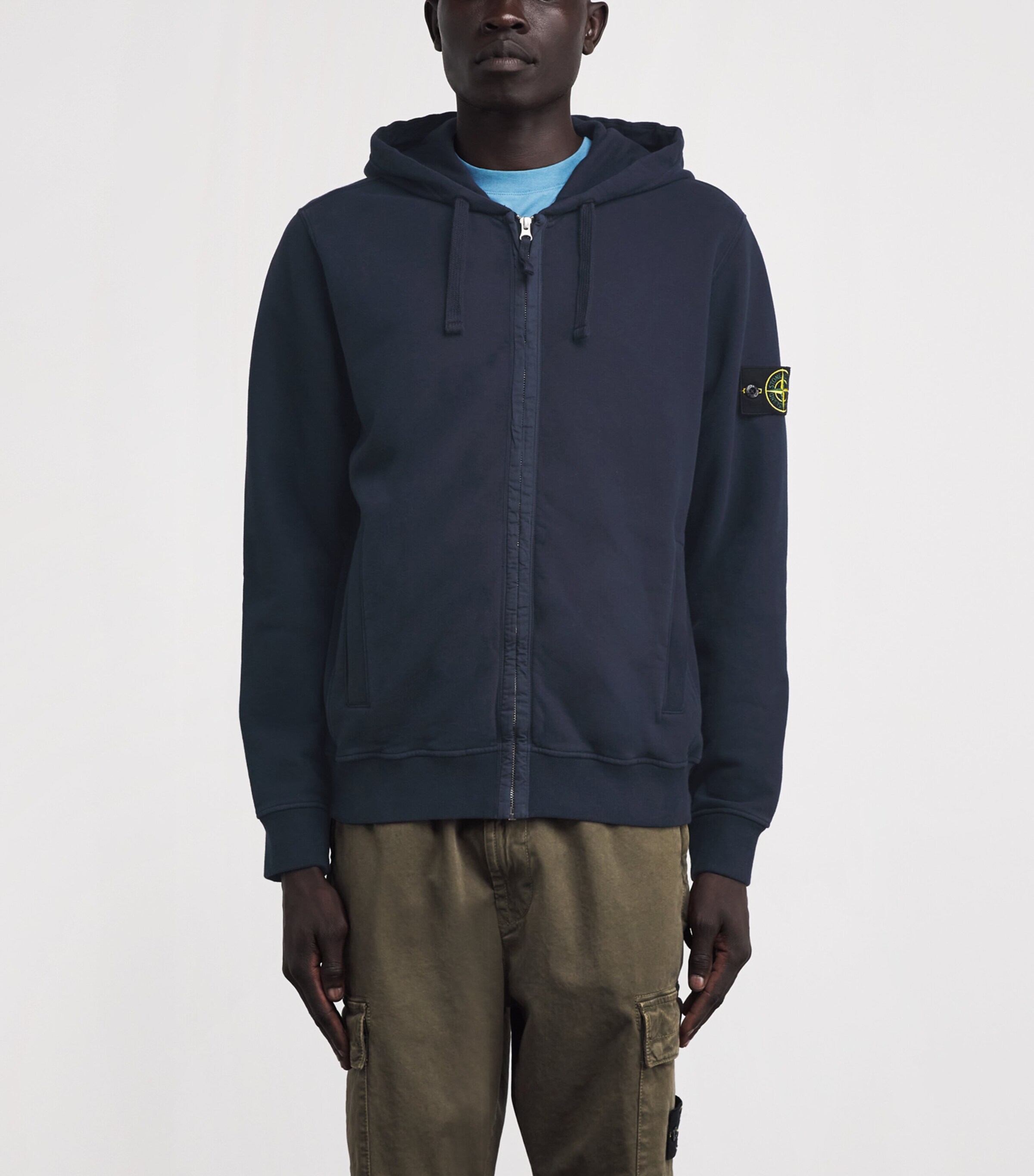 Cotton Compass Logo Zip-Up Hoodie V0020 Image 3