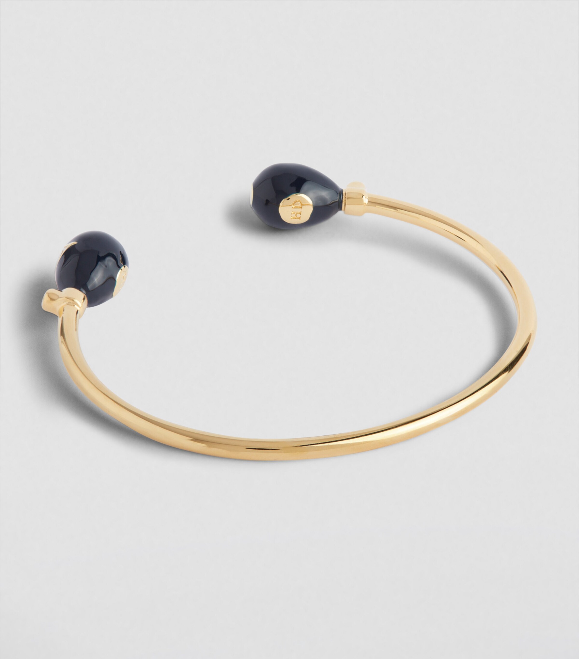 Evil Eye Torque Bangle BLUE/GOLD Image 2