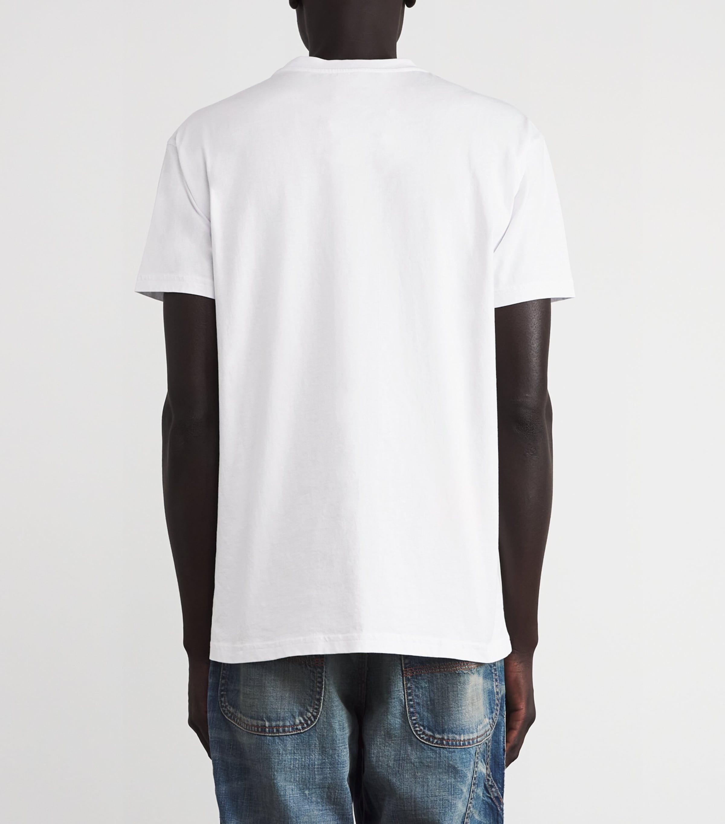 Organic Cotton Drawn-On Orb T-Shirt A401 WHITE Image 4