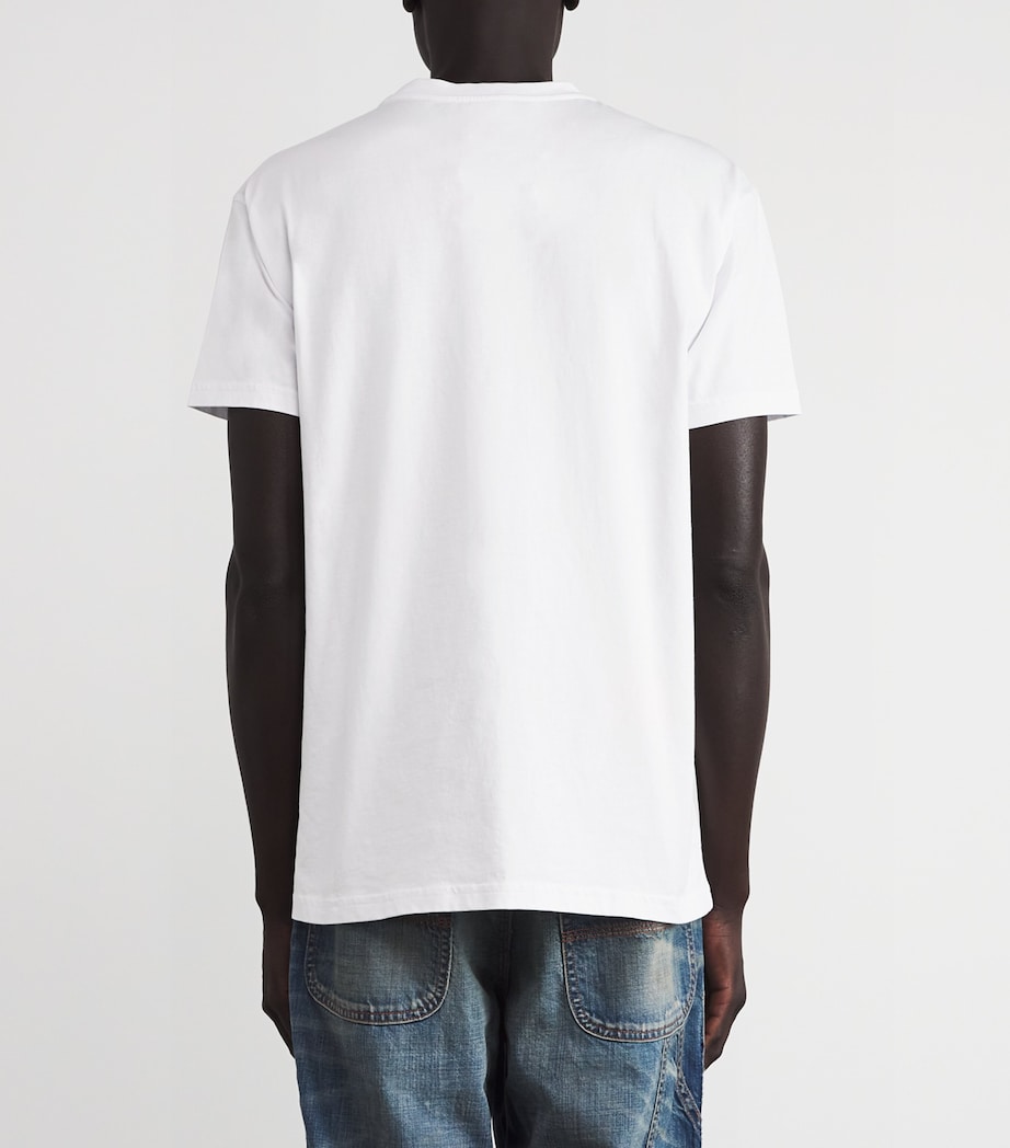 Organic Cotton Drawn-On Orb T-Shirt A401 WHITE Image 4