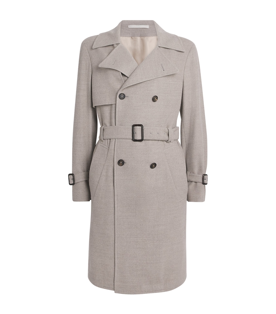 Wool Double-Breasted Coat ARGILLA Image 1