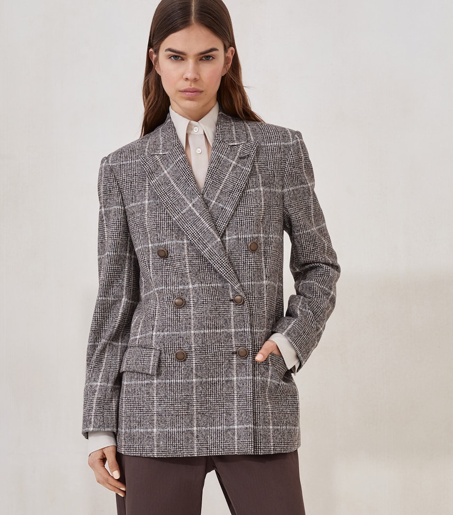 Check Double-Breasted Blazer C011 Image 2