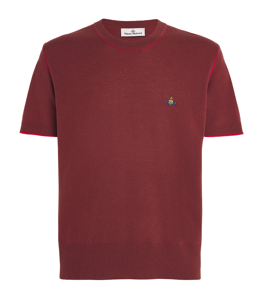 Merino Wool-Cashmere Orb T-Shirt H408-BERRY Image 1