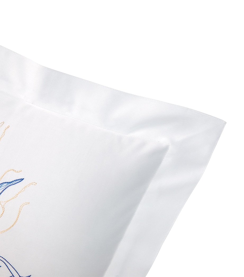 Nautilus Square Oxford Pillowcase (65cm x 65cm) BLC/BLU Image 4