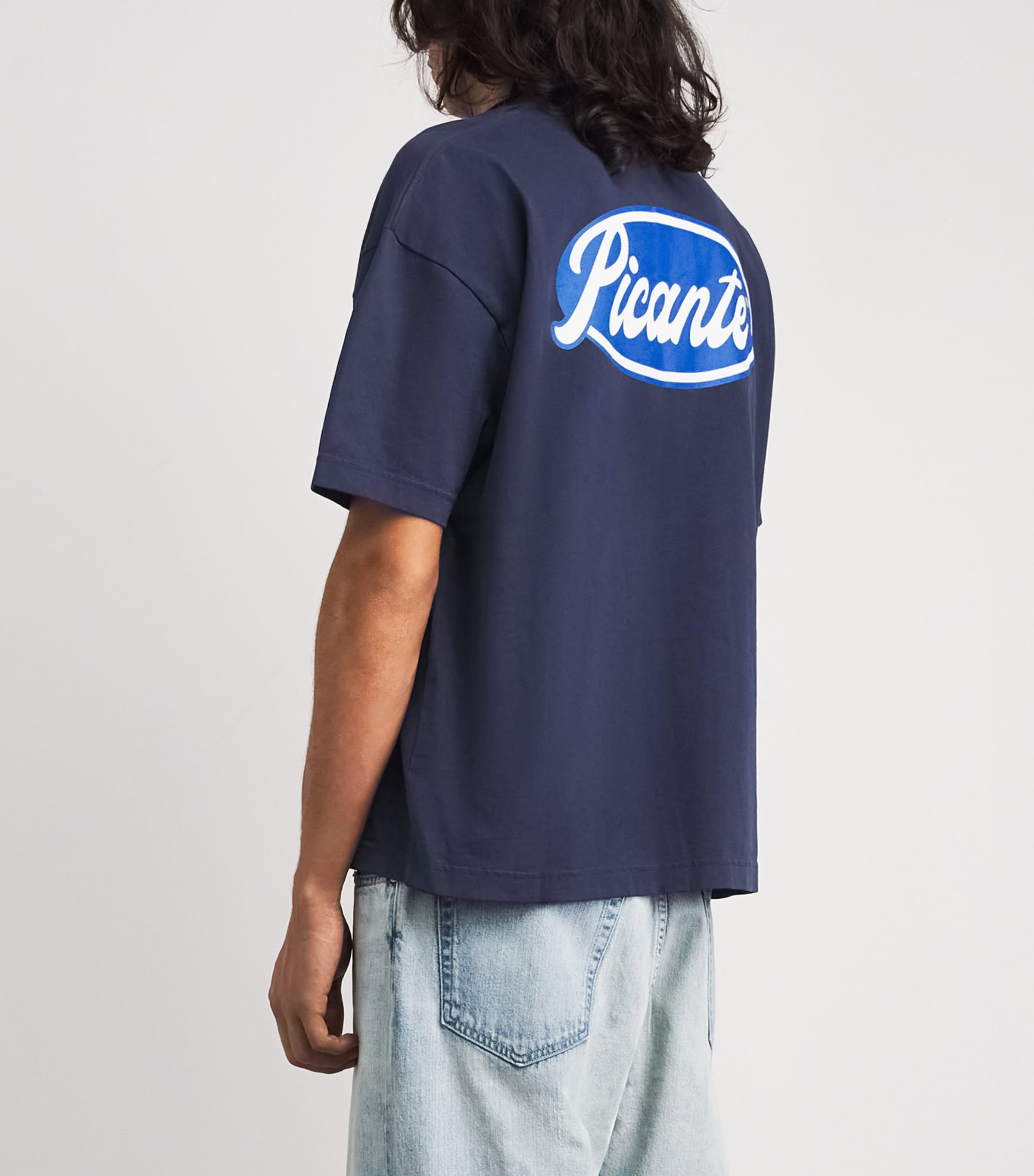 Picante Mens Organic Cotton Senna T-Shirt Navy Image 5