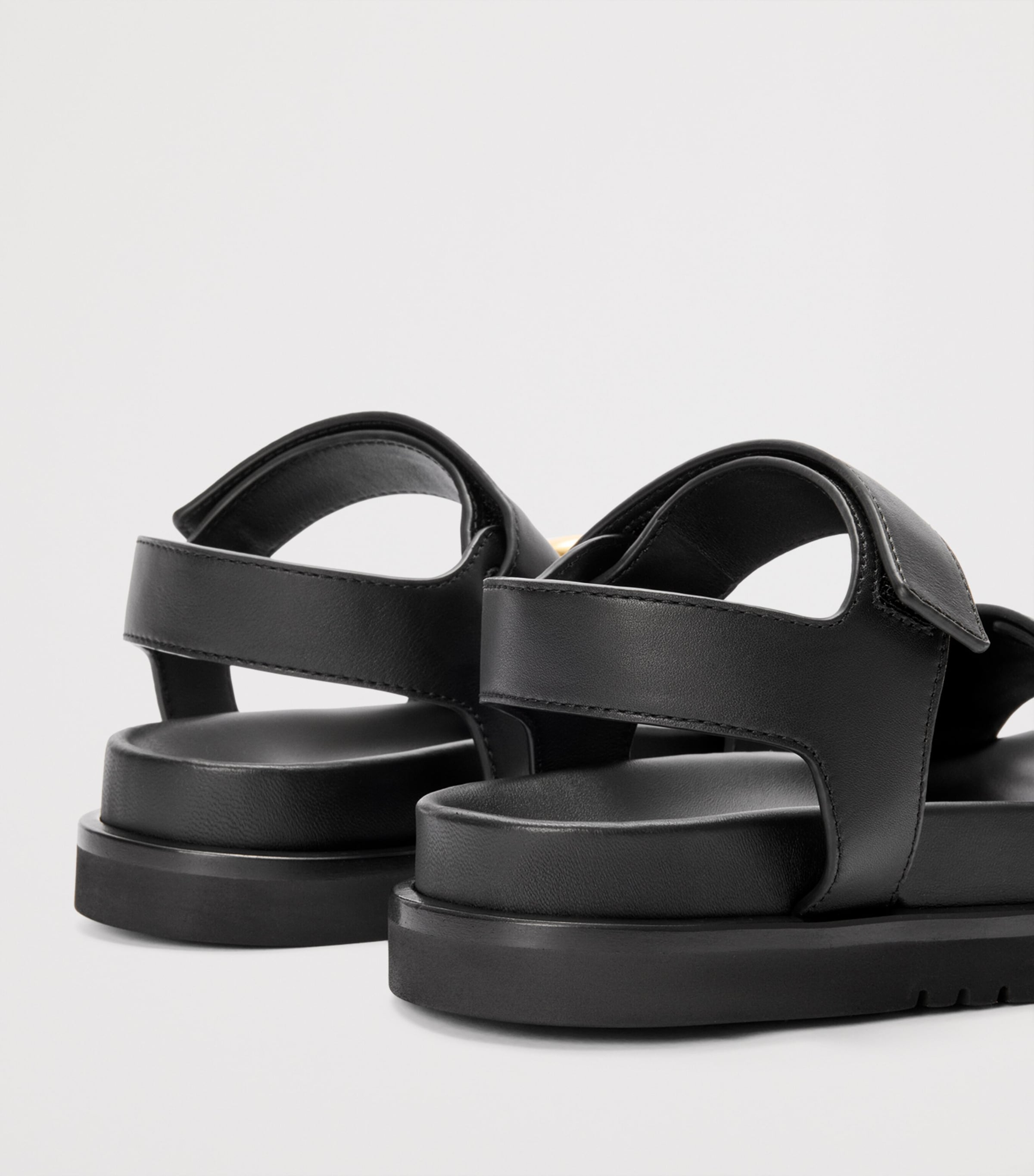 Leather Pebble Fussbett Sandals BLACK Image 5