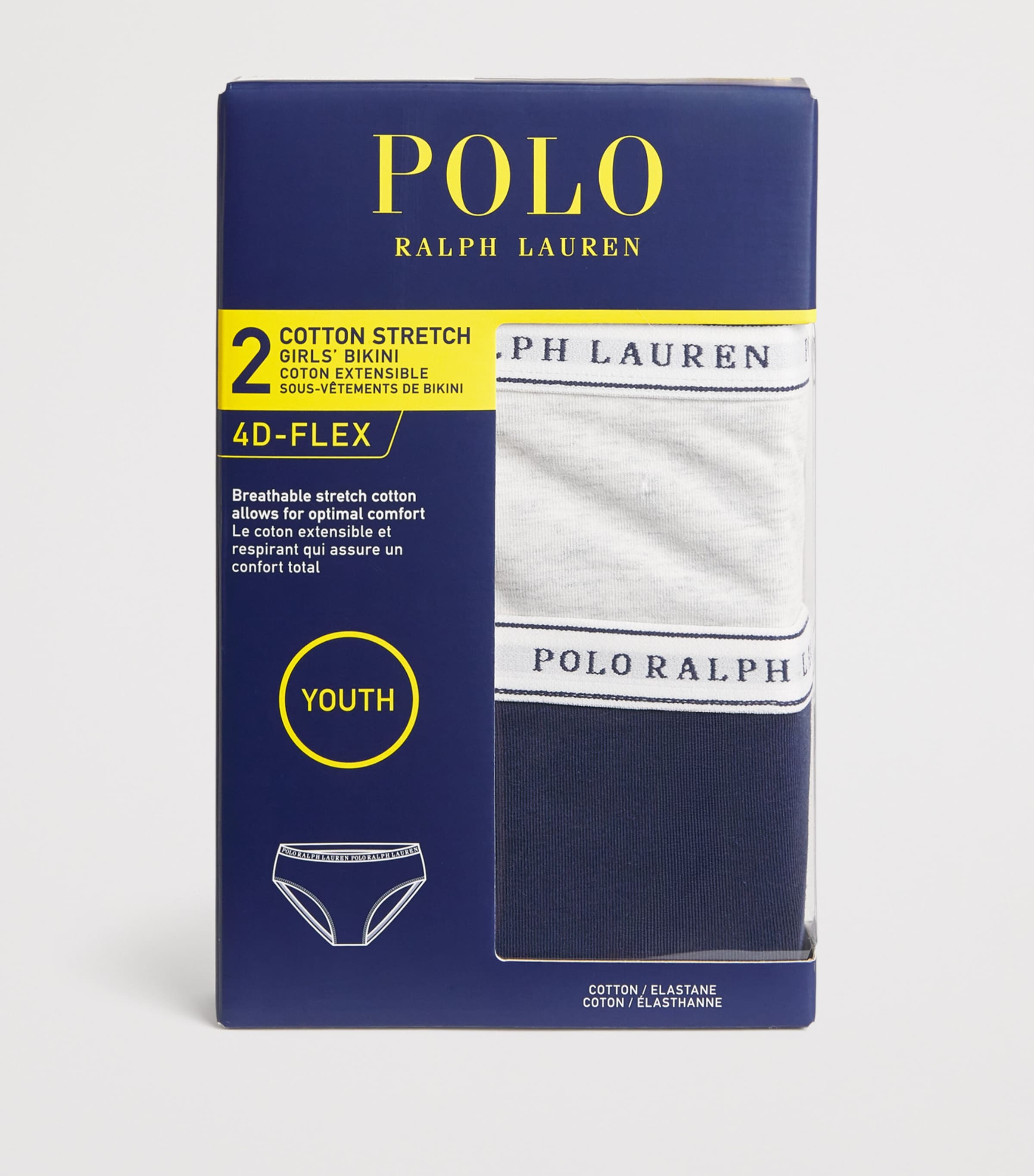 Pack of 2 Stretch-Cotton Briefs (7-14 Years) BK9REFINED NAVY Image 3