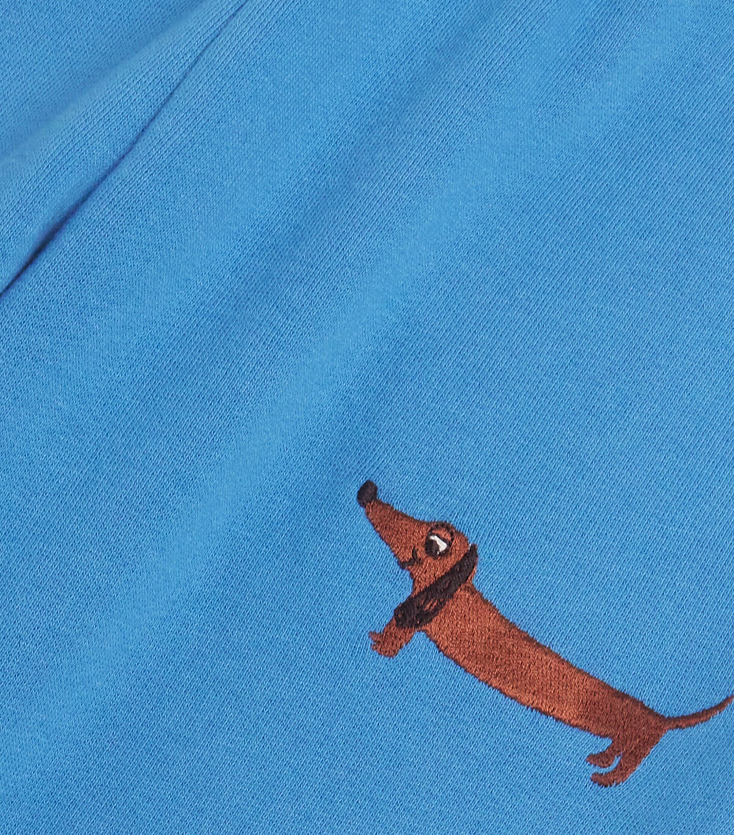 Organic Cotton Embroidered Dog Sweatpants (3-11 Years) BLUE Image 3