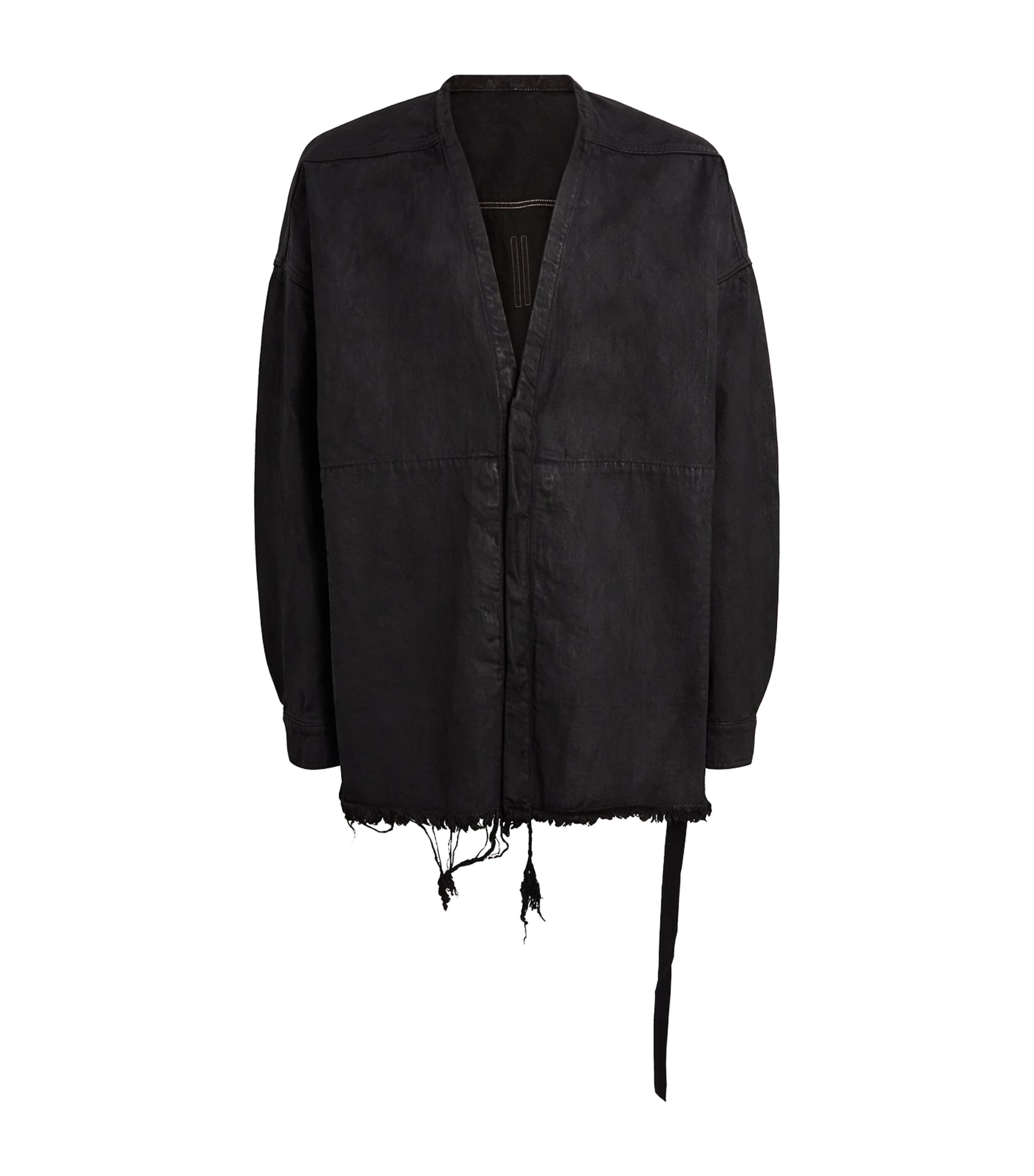 Rick Owens Lido Larry Denim Shirt In Black