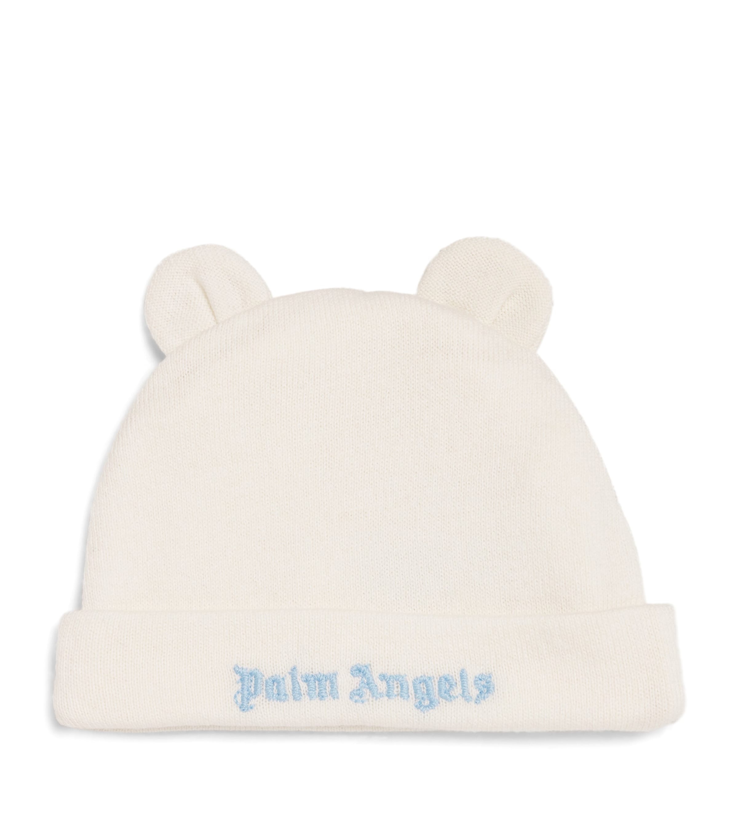 Shop Palm Angels Teddy Bear Beanie In Blue