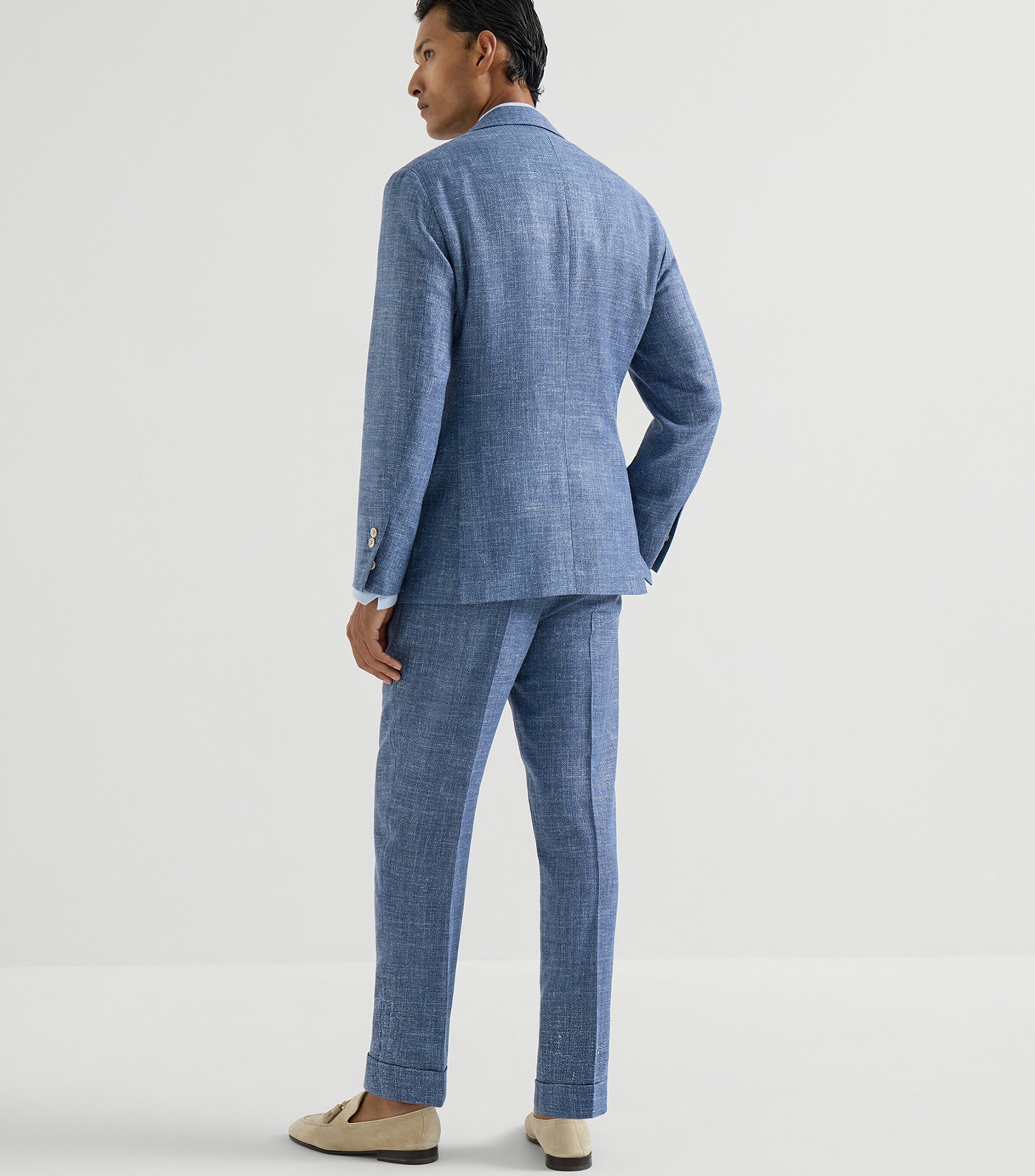 Brunello Cucinelli Mens Wool-Linen-Silk-Cashmere 2-Piece Suit Image 2