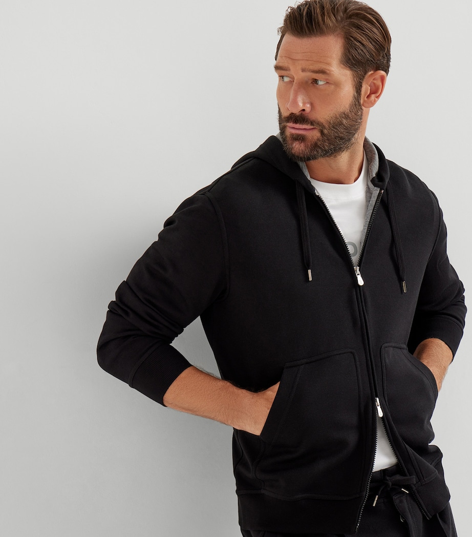 Cotton-Blend Zip-Up Hoodie C101 Image 5