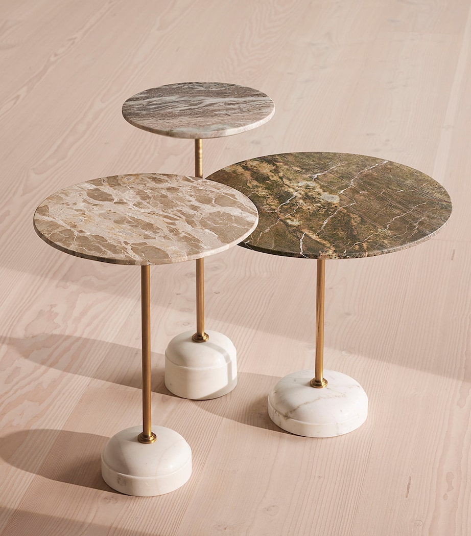 Soho Home Medium Marble Fleet Side Table White Image 6