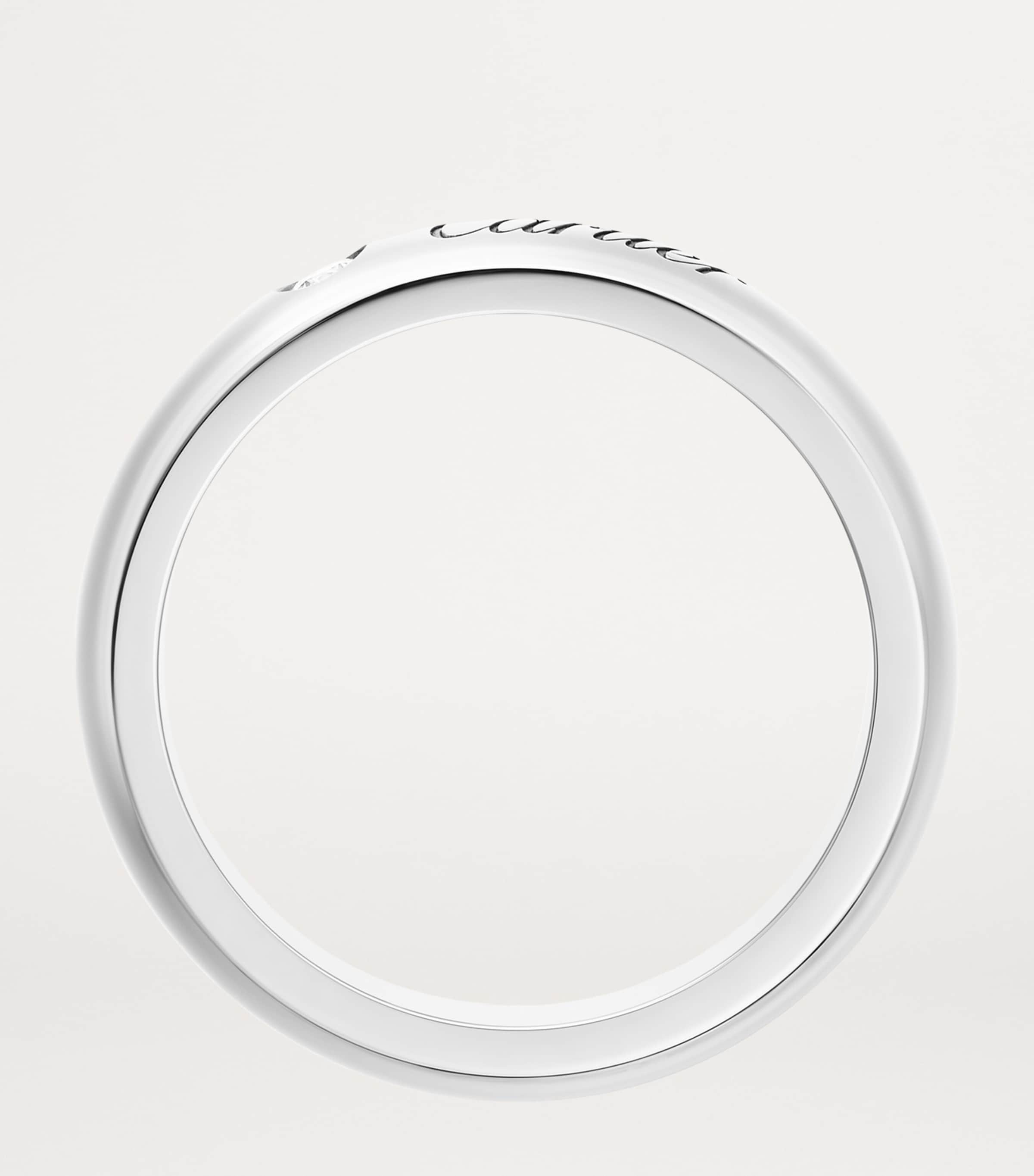 Platinum and Diamond C de Cartier Wedding Band PLATINUM Image 3