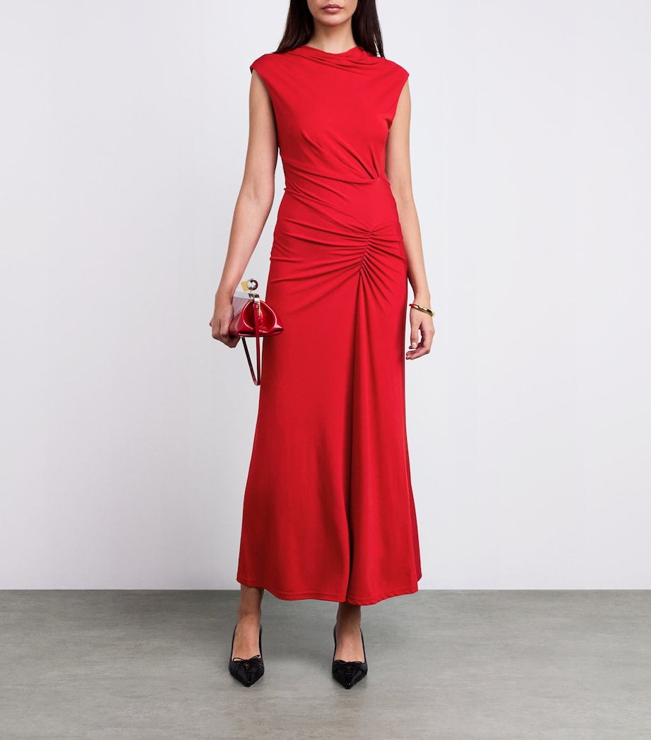 Ruched Acacia Midi Dress CRIMSON Image 2