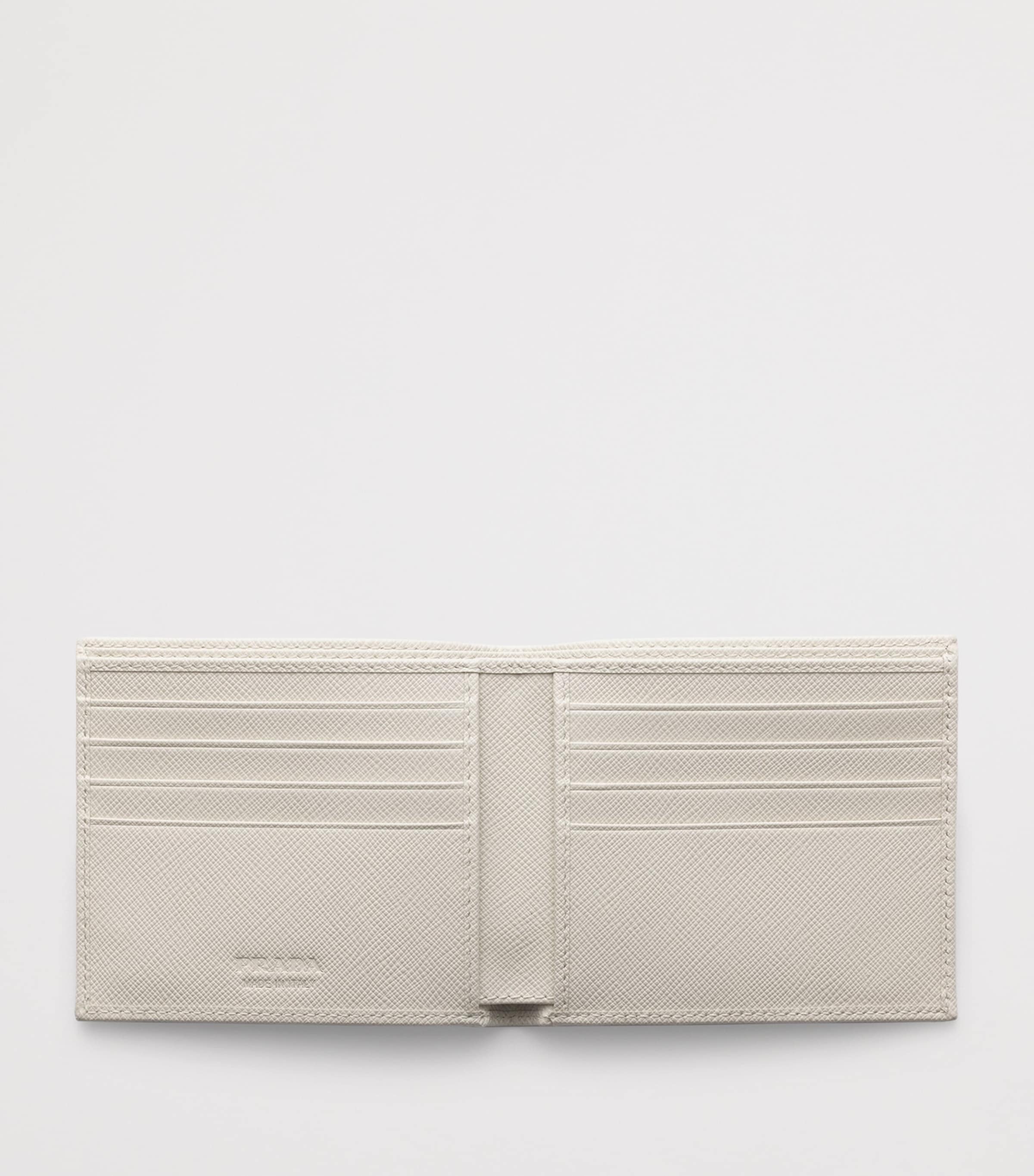 Prada Saffiano Leather Wallet Neutral Image 2