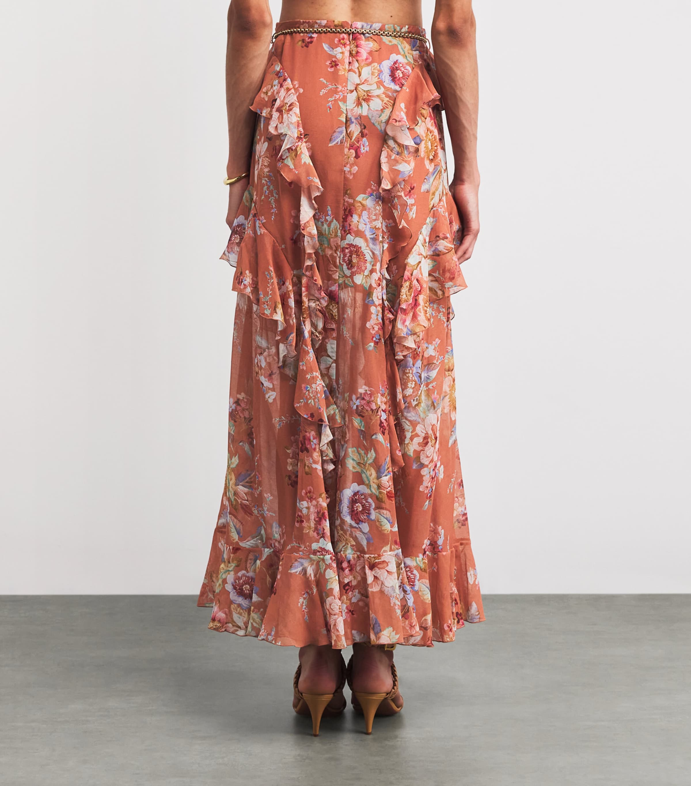 Cotton-Silk Awaken Maxi Skirt CINNAMON FLORALCNFL Image 4