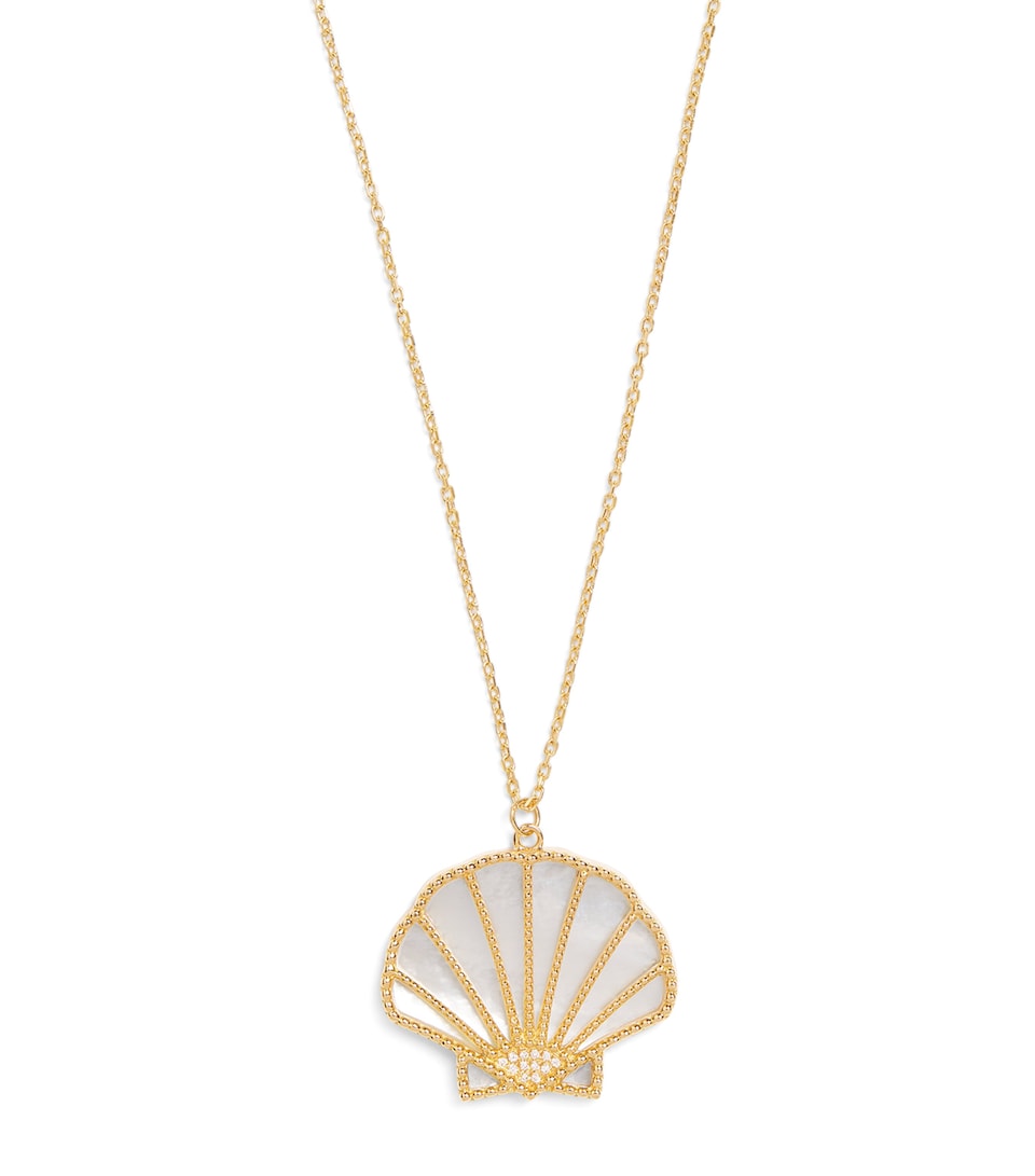 L'ATELIER NAWBAR Yellow Gold, Diamond and Mother-of-Pearl Shell N*93 Necklace Yellow Gold