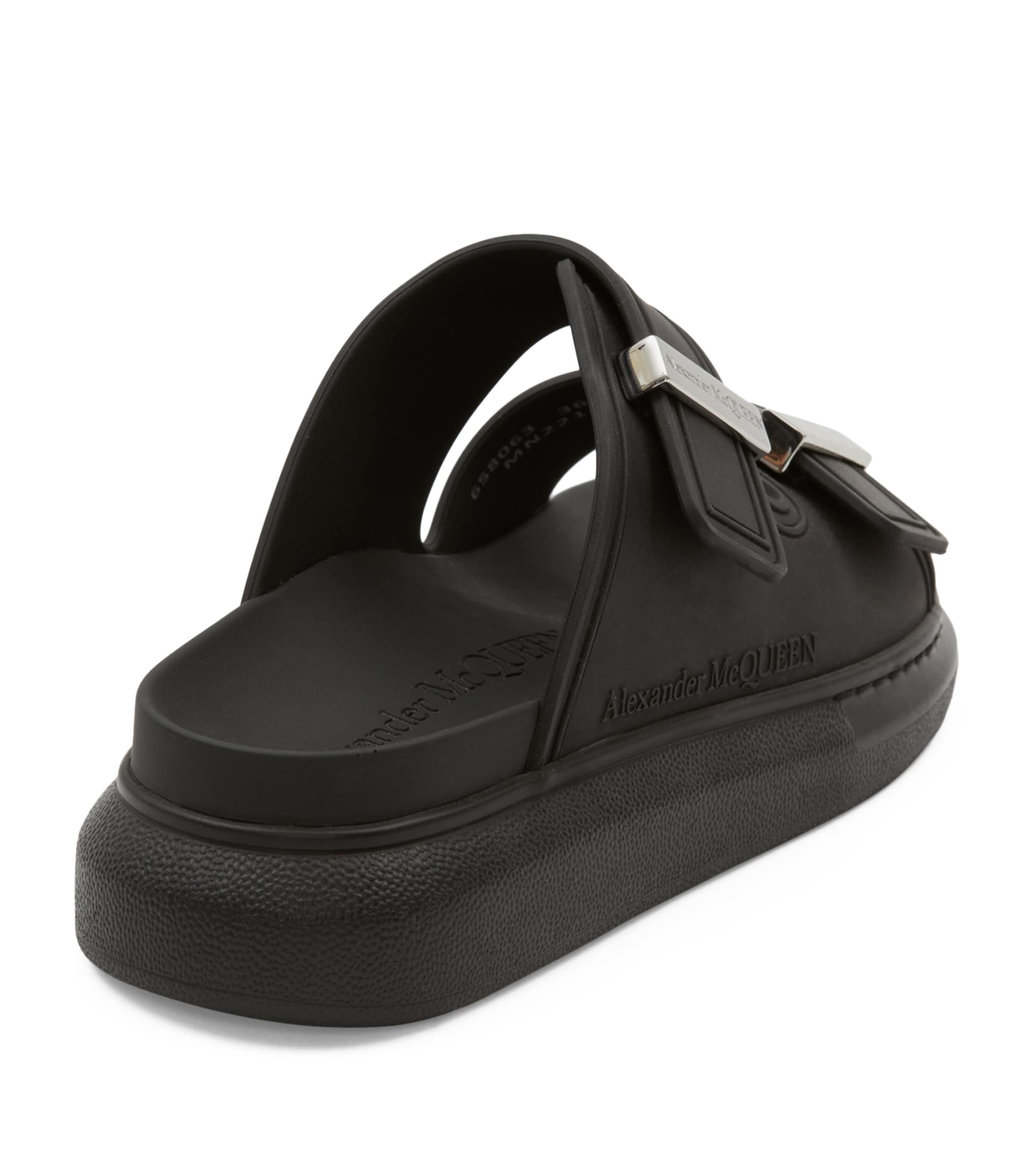 ★alexander mcqueen★ロゴパッチスリッパ 関税負担なし☆alexander mcqueen ロゴパッチスリッパ