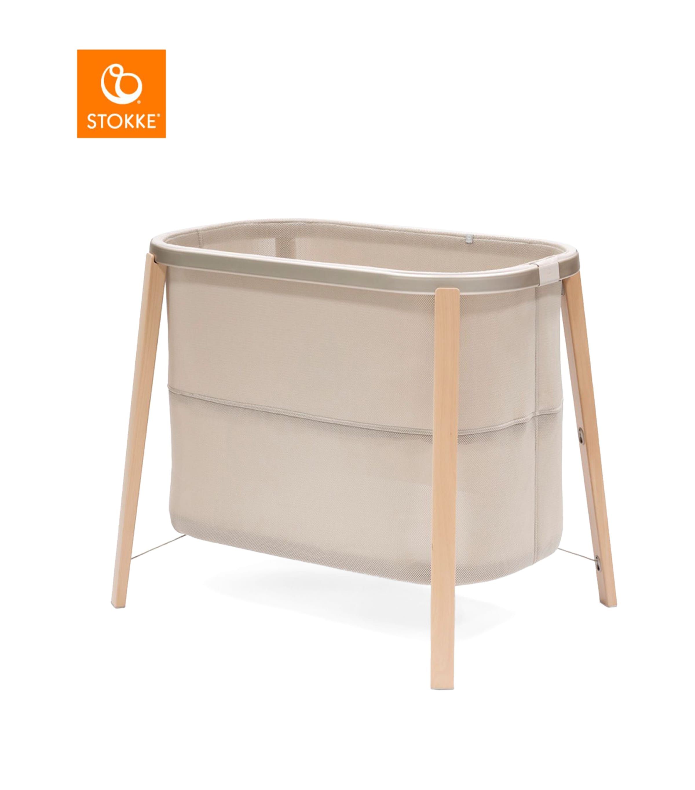 Snoozi Bassinet and Mattress (0-9 Months) SANDY BEIGE Image 2