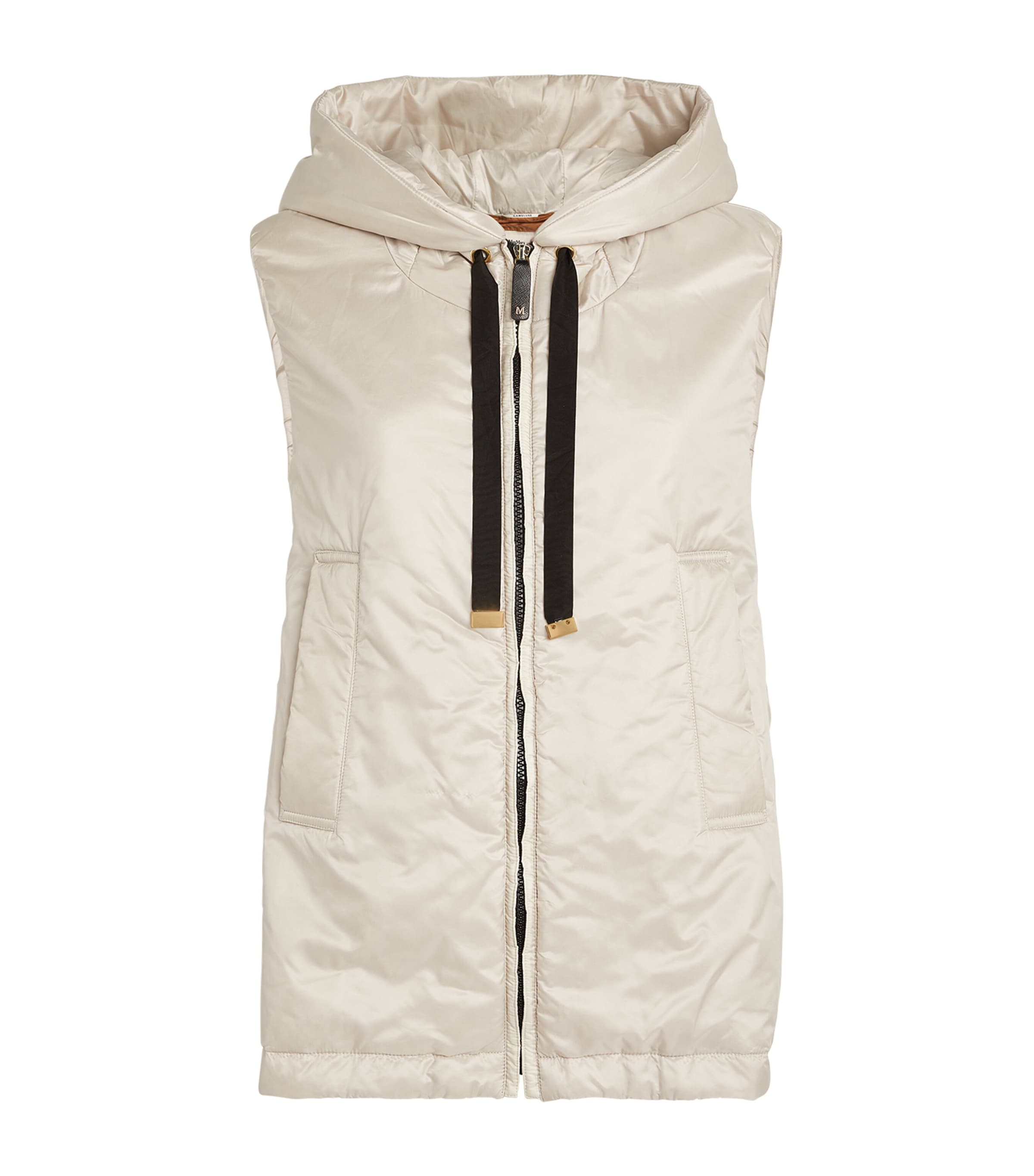 Max Mara Water-resistant Greengi Gilet In Neutral