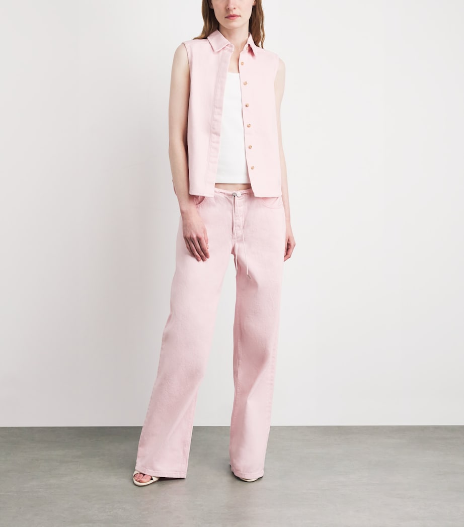 STILL HERE Womens Cotton Emma Shirt Pink Image 2