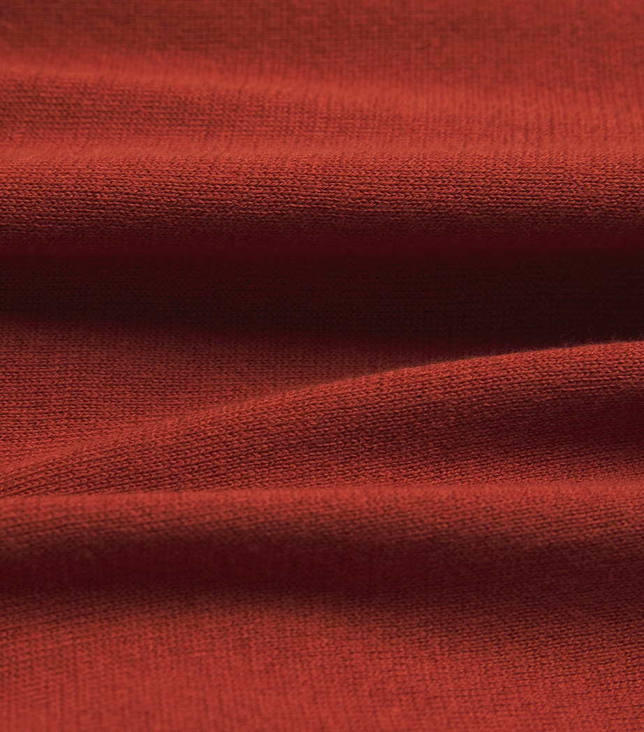 John Smedley Mens Sea Island Cotton Noah Polo Shirt Rooibos Image 6