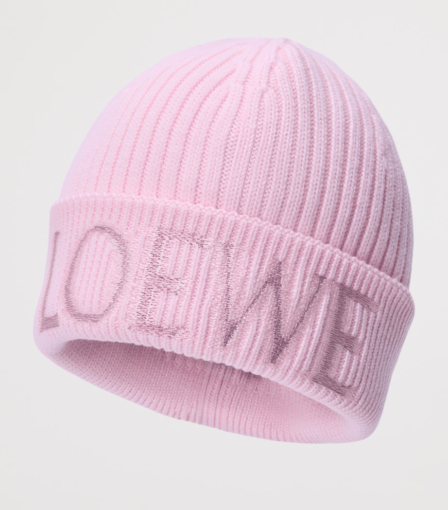 Wool Logo Beanie LIGHT PINK Image 2