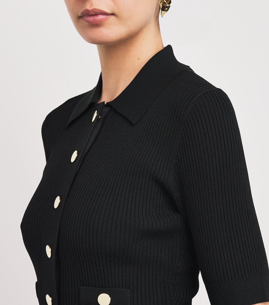 Veronica Beard Womens Knit Lauper Mini Dress Black Image 6