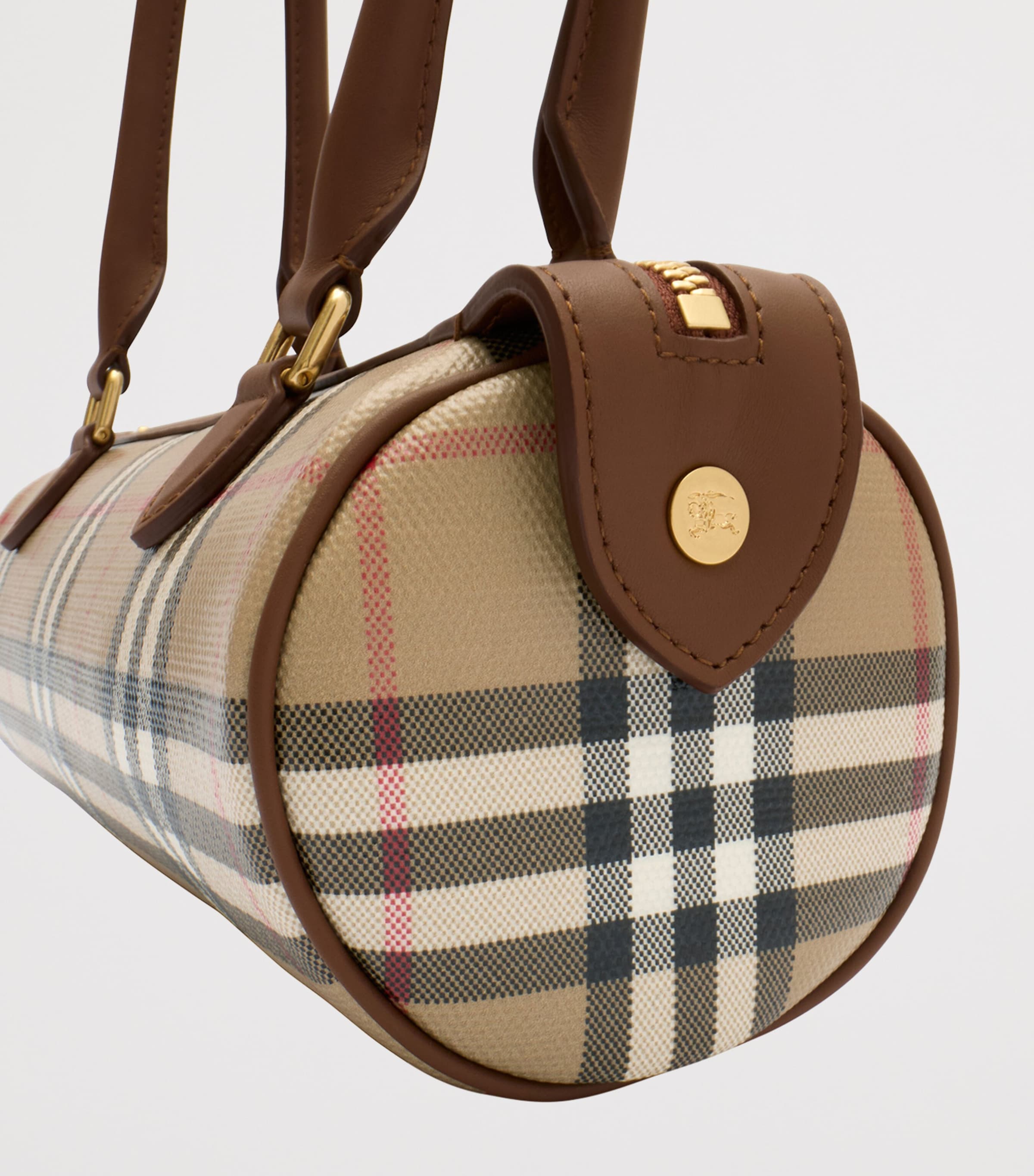 Burberry Mini Check Barrel Bag Archive Beige Image 6