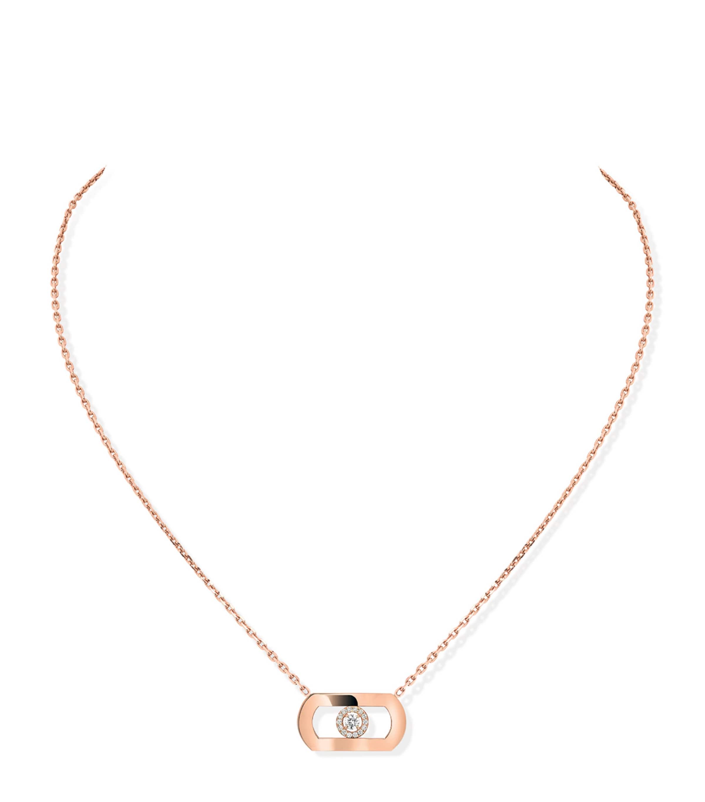 Pink Gold and Diamond So Move Necklace PINK GOLD Image 1