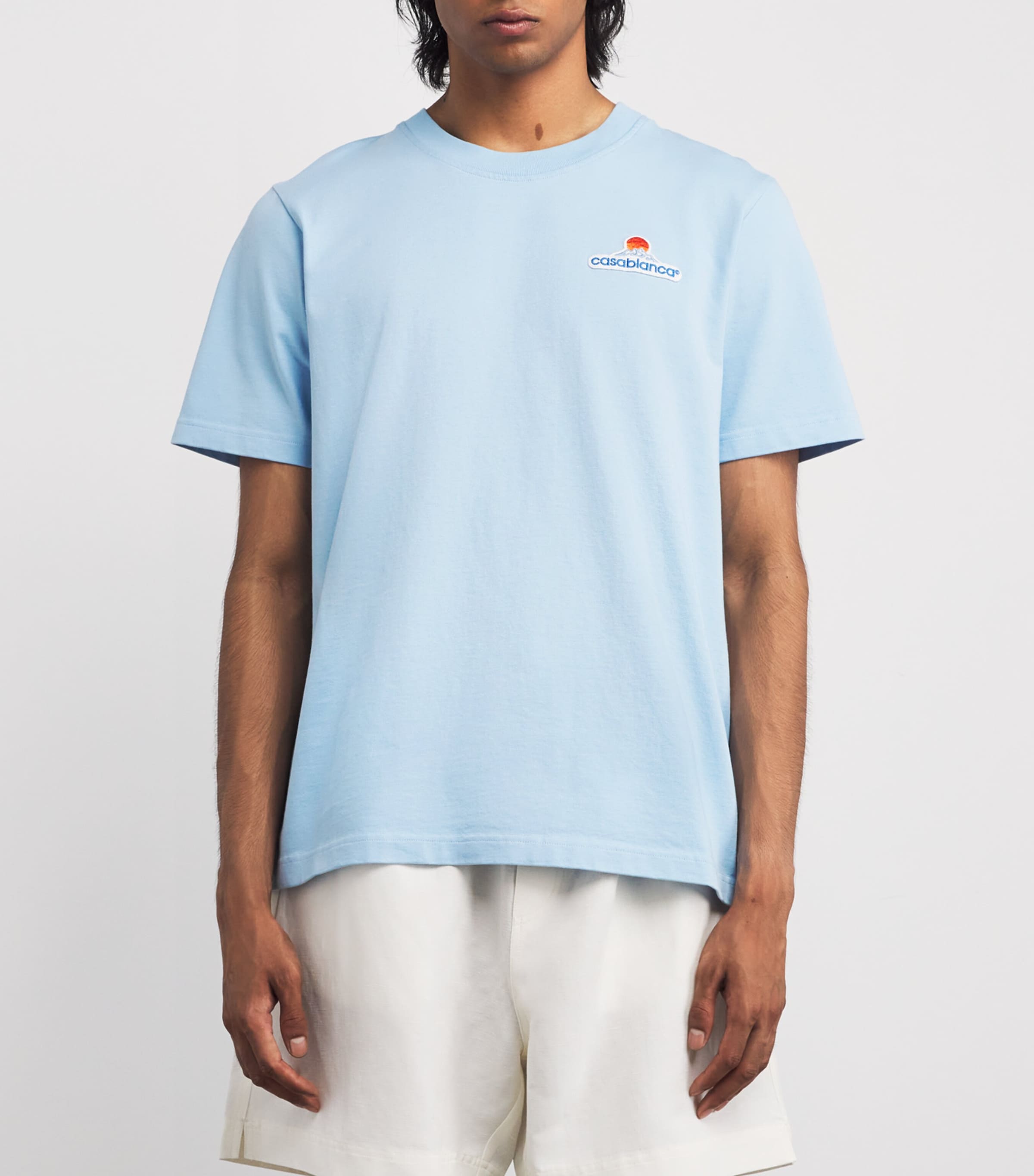 【関税込み】Casablanca ブルー Montagne パッチ Tシャツ Casablanca Logo Montagne Patch T-Shirt | Harrods HK