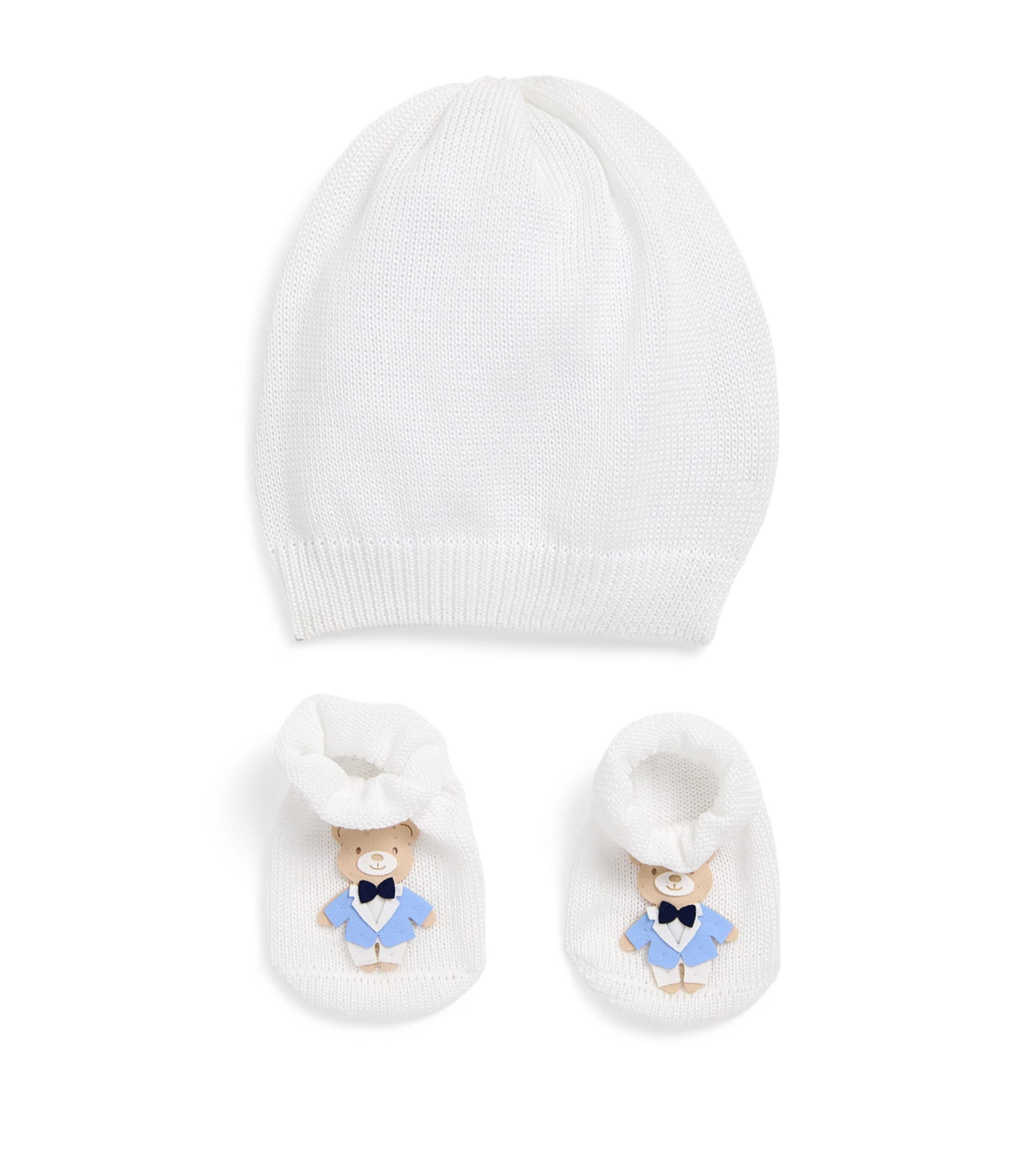 Story Loris Teddy Bear Boots And Beanie Gift Set In White