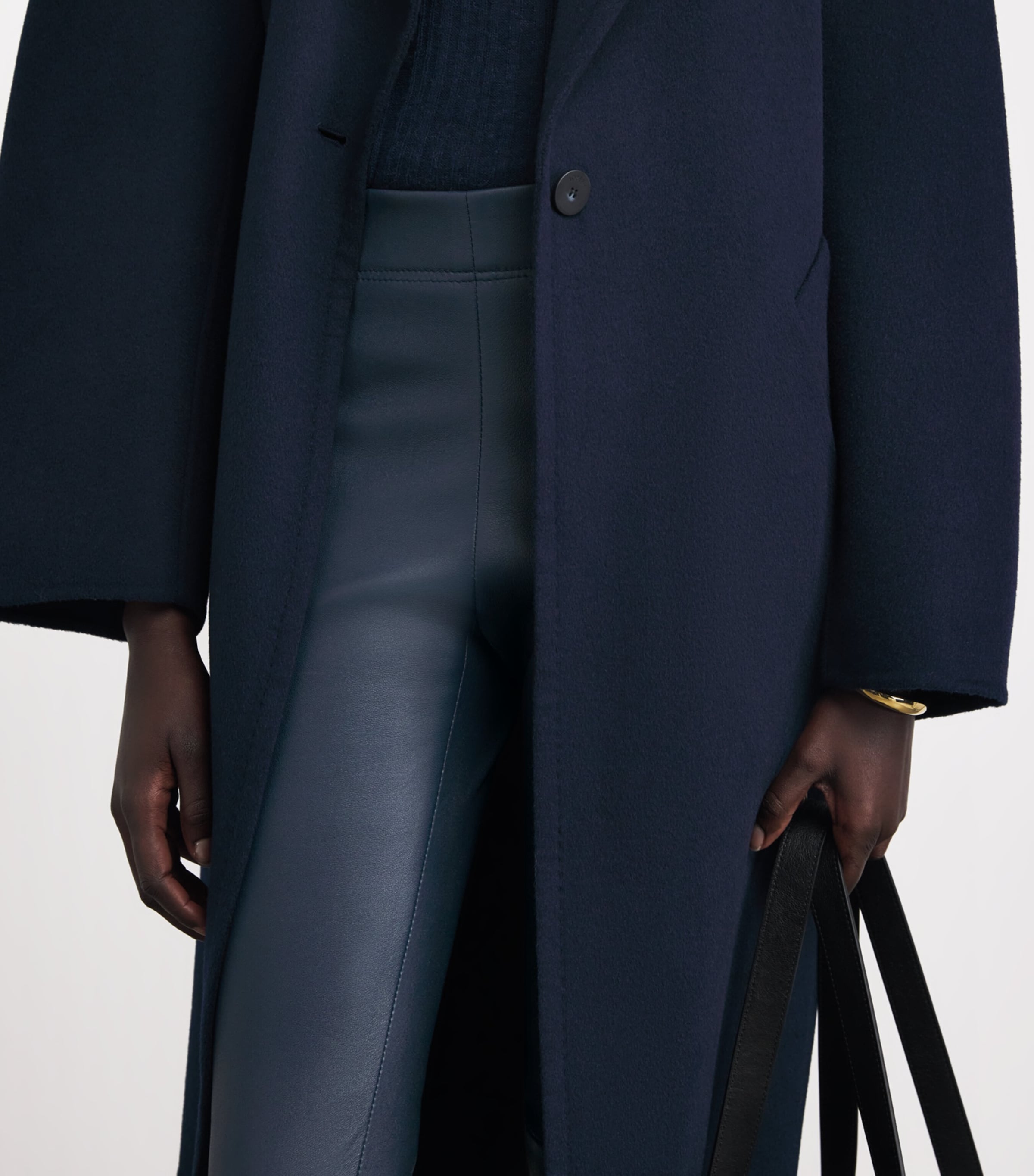 Stretch-Leather Leggings INDIGO Image 6