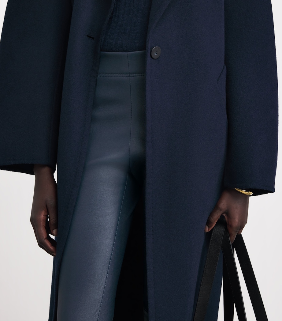 Stretch-Leather Leggings INDIGO Image 6