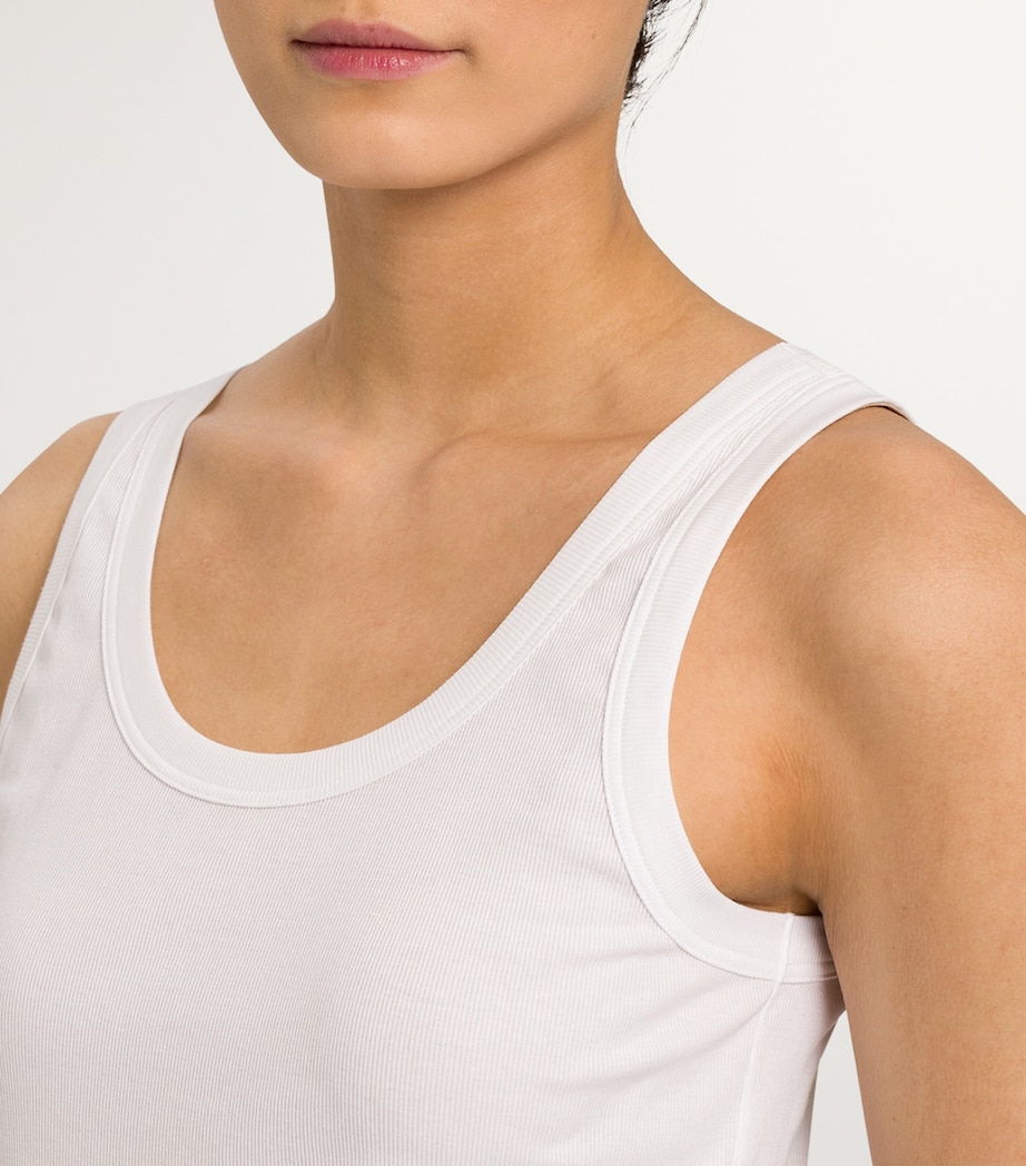 Cotton-Stretch Tank Top WHITE Image 6