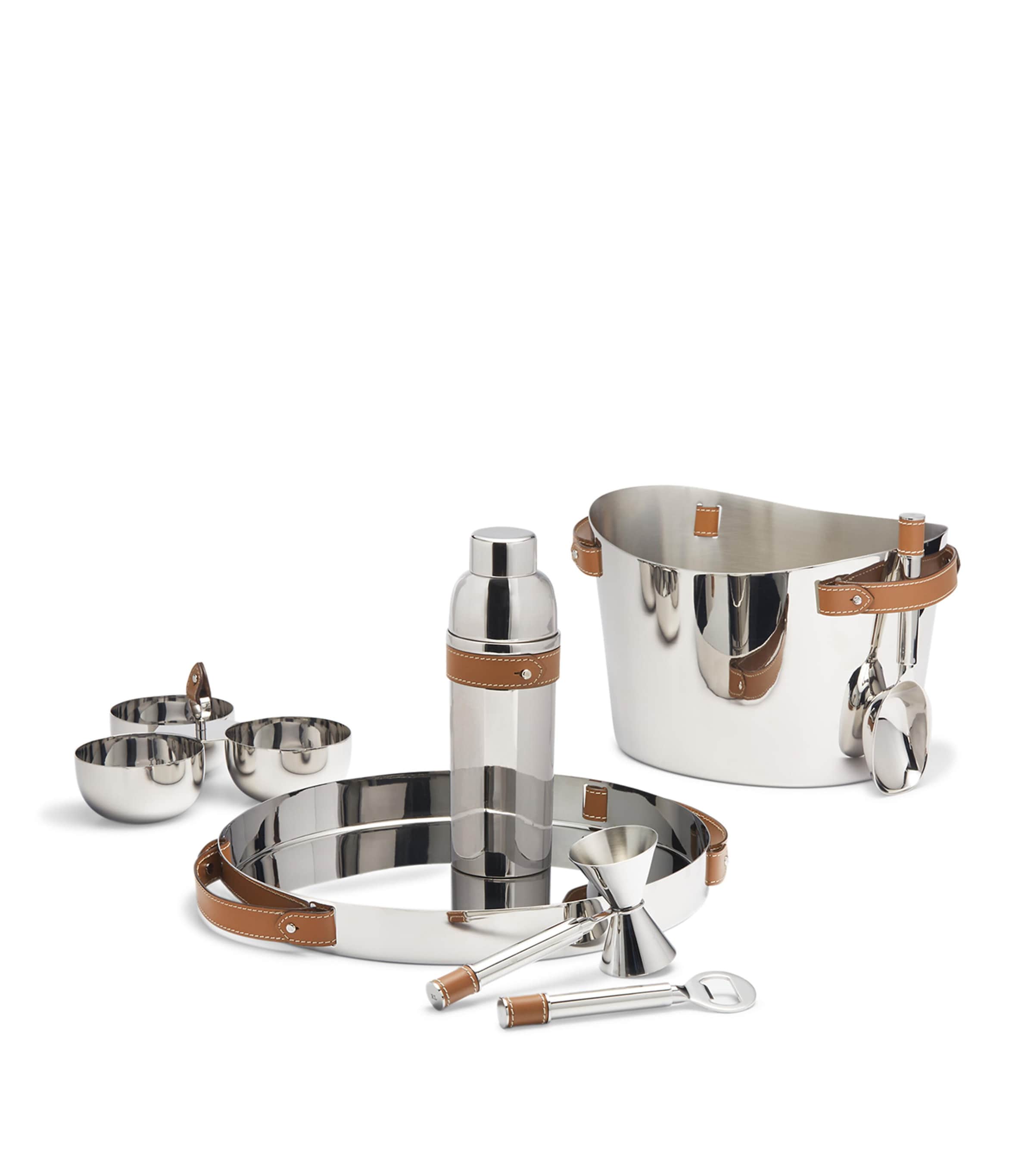 Stainless Steel Wyatt Double Champagne Cooler SILVER Image 2