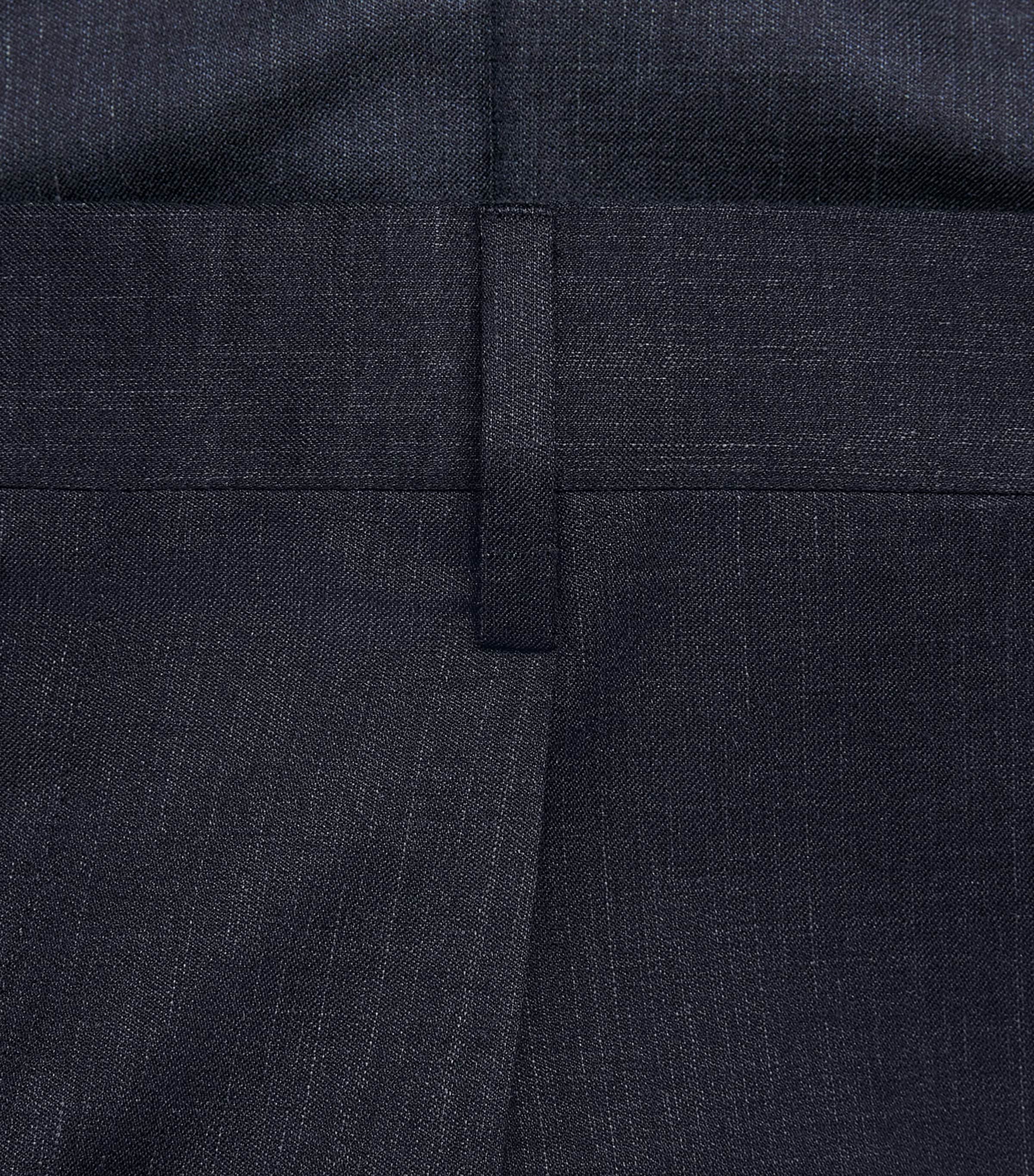 Lardini Mens Virgin Wool-Blend Suit Trousers Navy Image 6