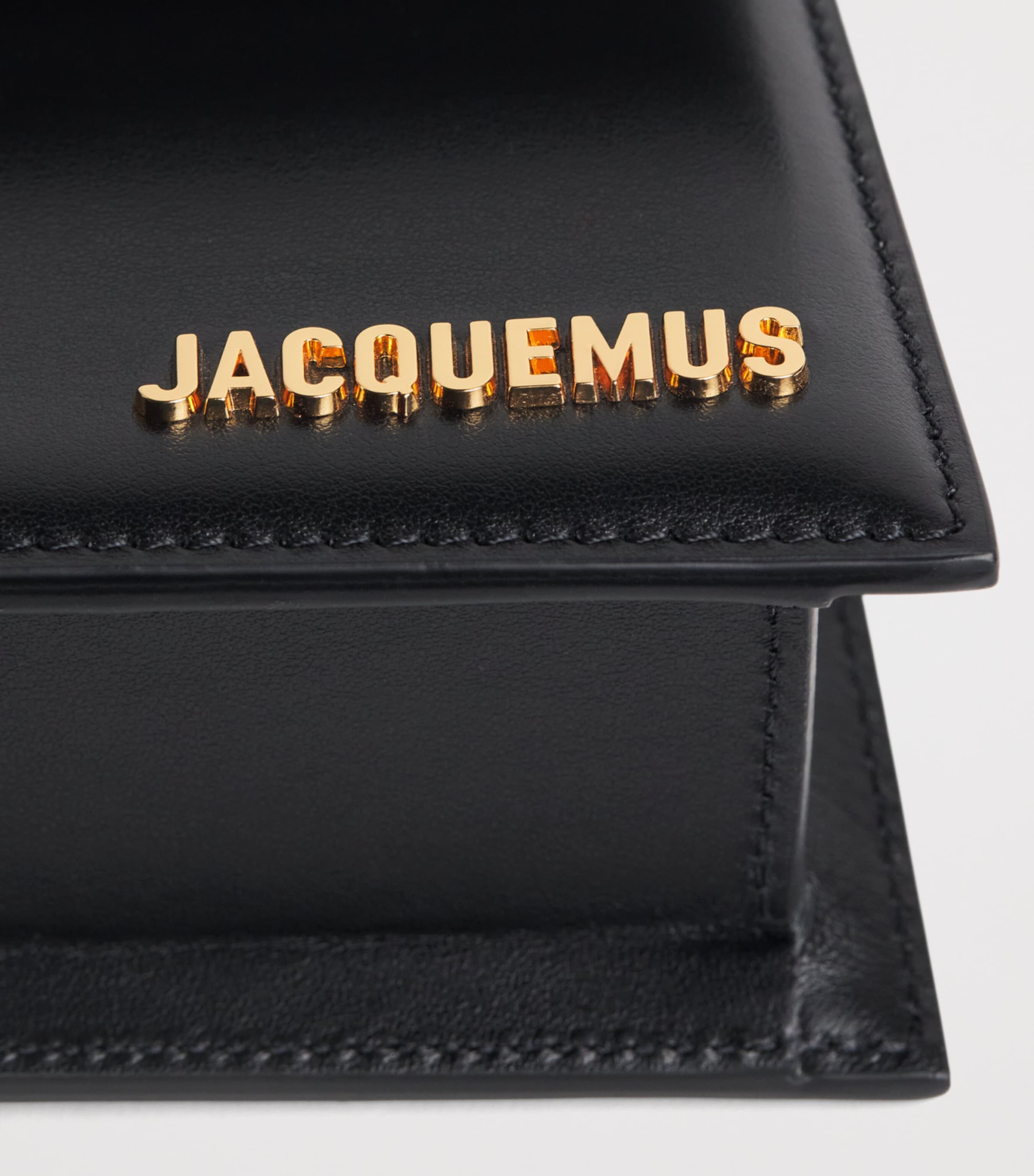 Jacquemus Leather Le Grand Bambino Top-Handle Bag Black Image 6