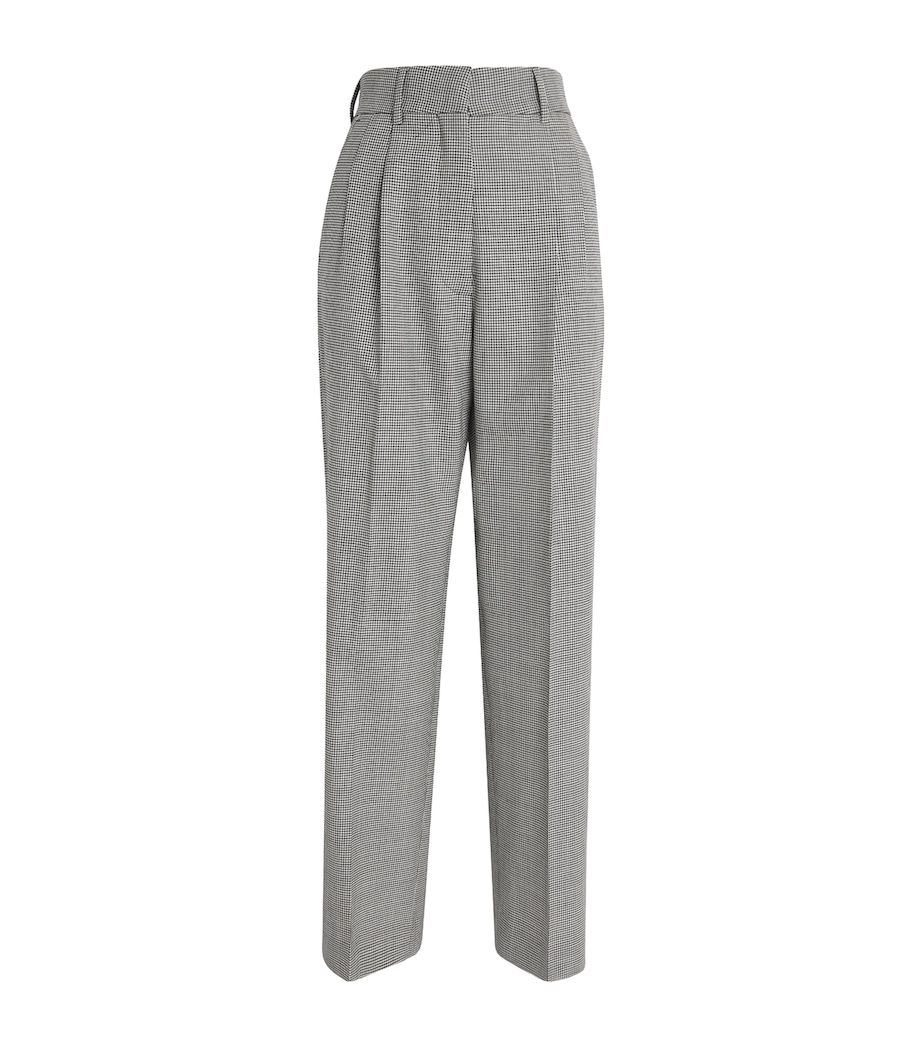 Wool Fox Straight-Leg Trousers NW07 BLACK&WHITE Image 1