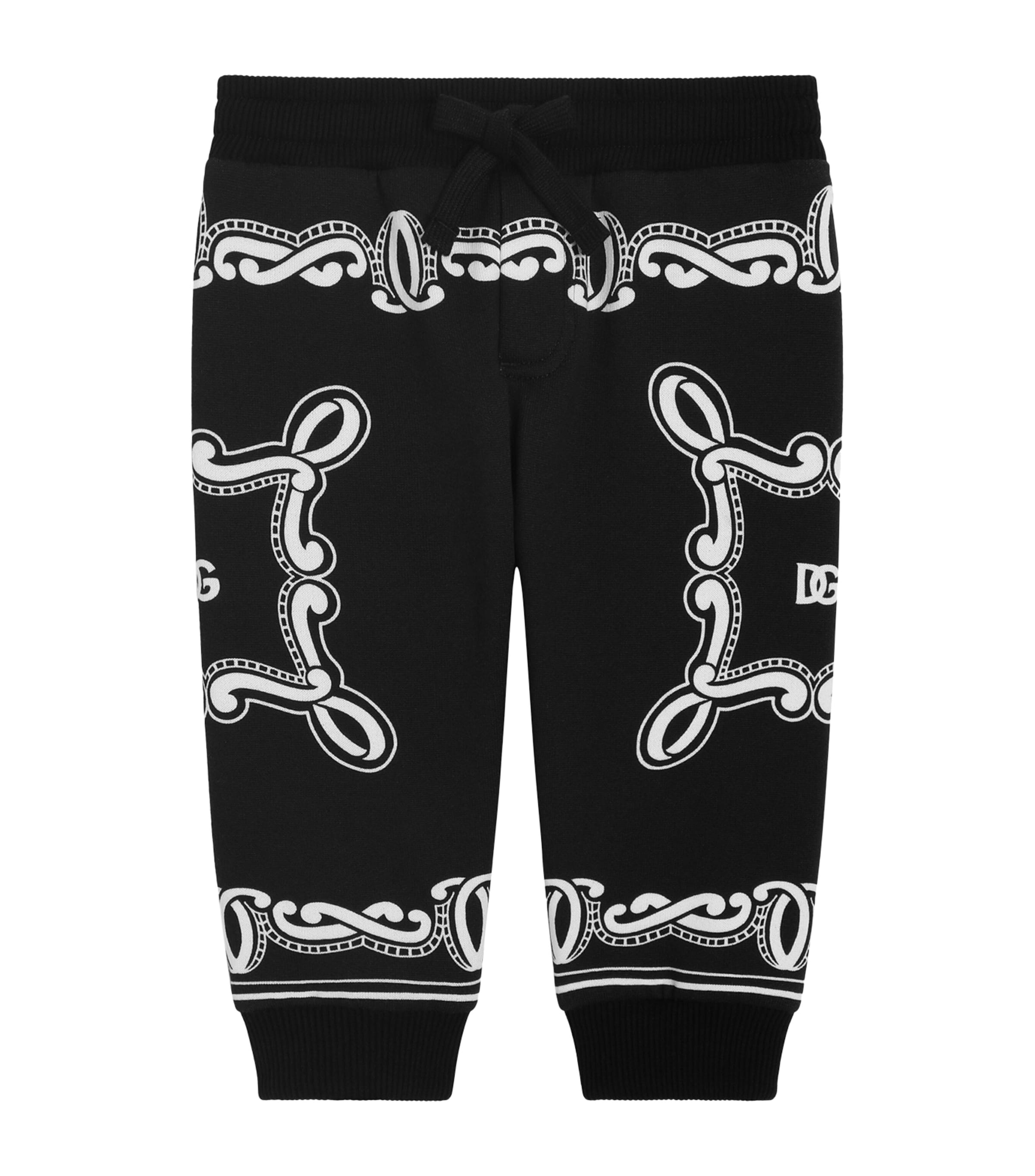 Dolce&Gabbana Kids Cotton Bandana Print Sweatpants (3-30 Months) Bandana Bca Fd Image 1