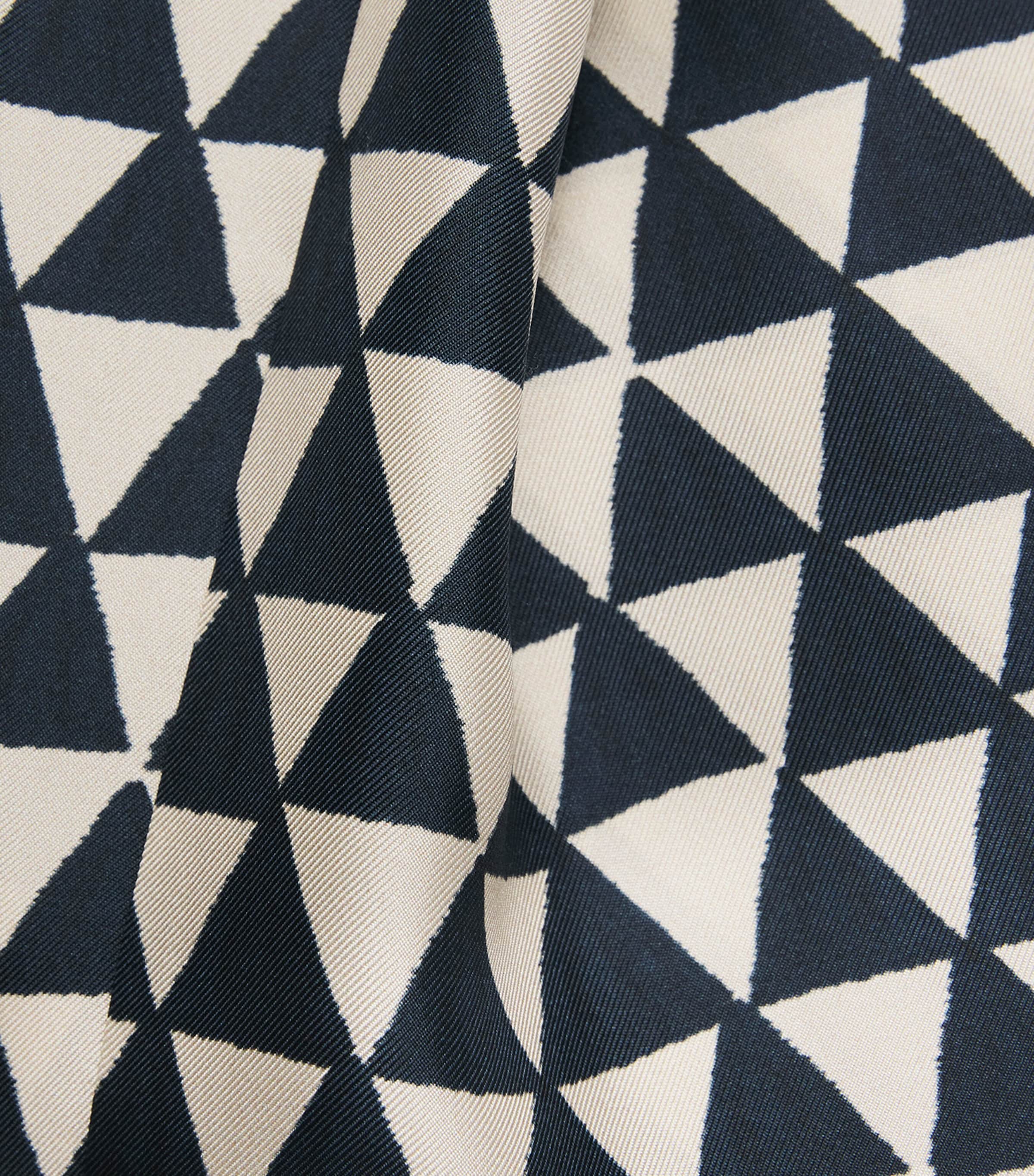 Silk Geometric Wide-Leg Trousers ULTRAMARINE Image 5