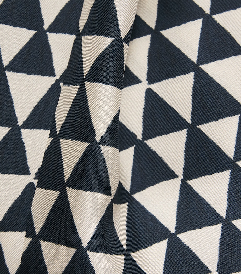 Silk Geometric Wide-Leg Trousers ULTRAMARINE Image 5