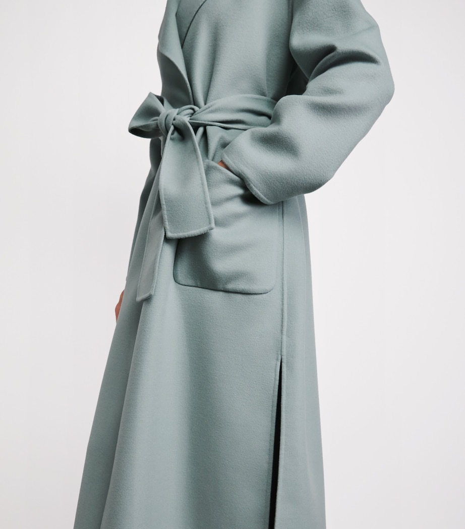 Fabiana Filippi Womens Wool Embellished Belted Coat Verde Image 3