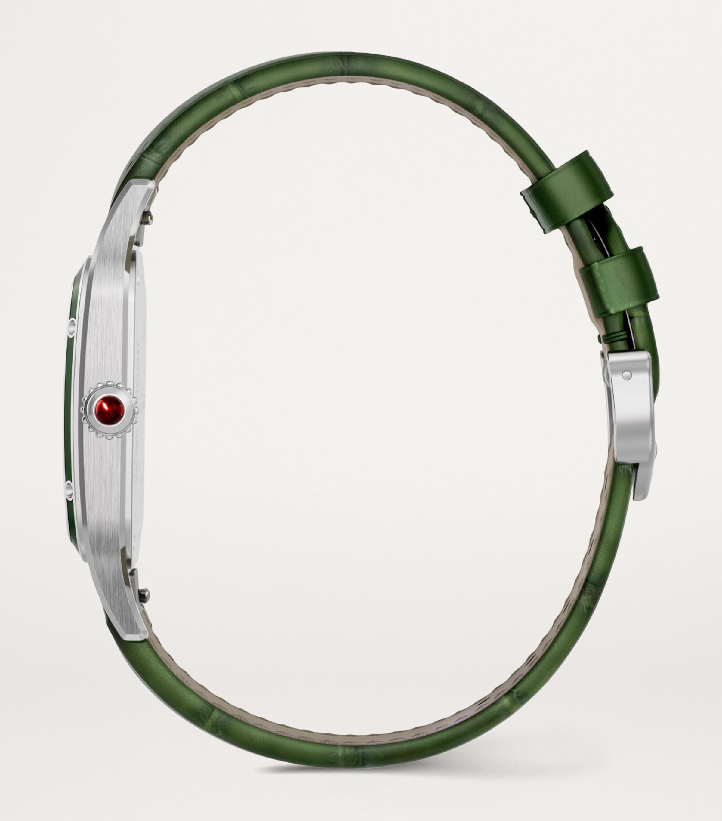 Large Platinum and Ruby Santos-Dumont Watch 43.5mm PLATINUM Image 3